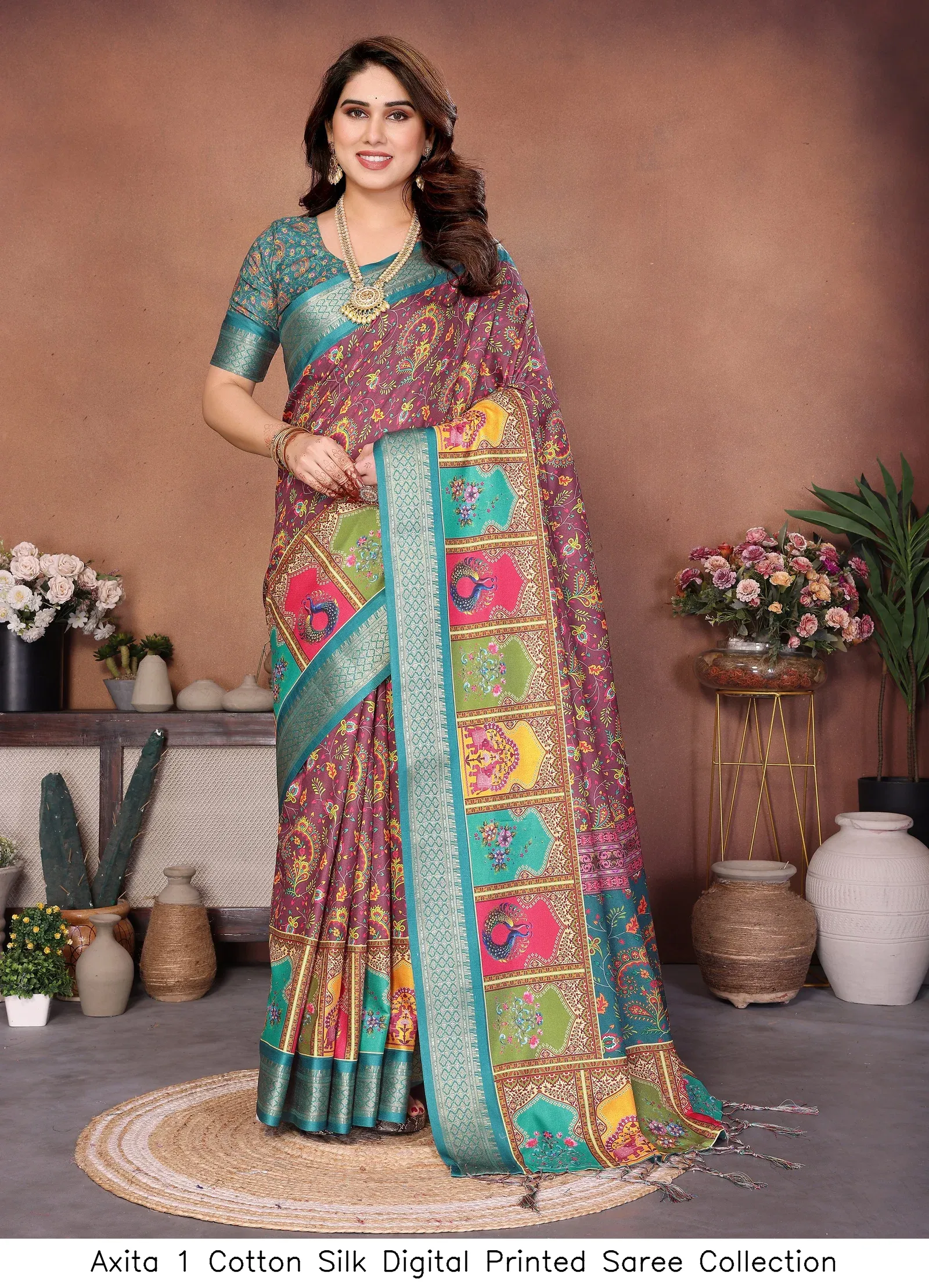 Axita 1 Cotton Silk Digital Printed Saree Collection - Image 5