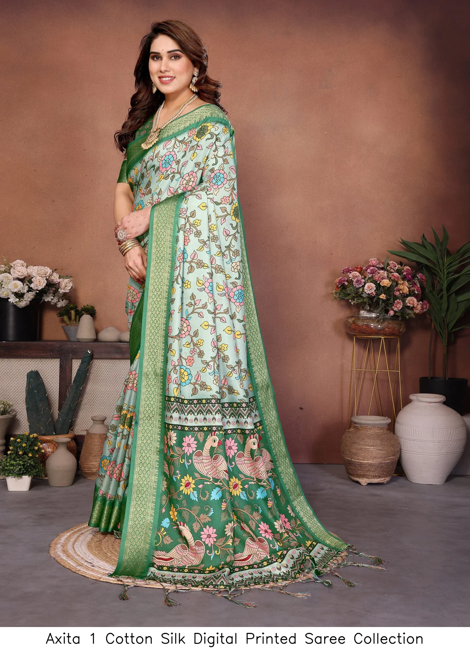 Axita 1 Cotton Silk Digital Printed Saree Collection - Image 6