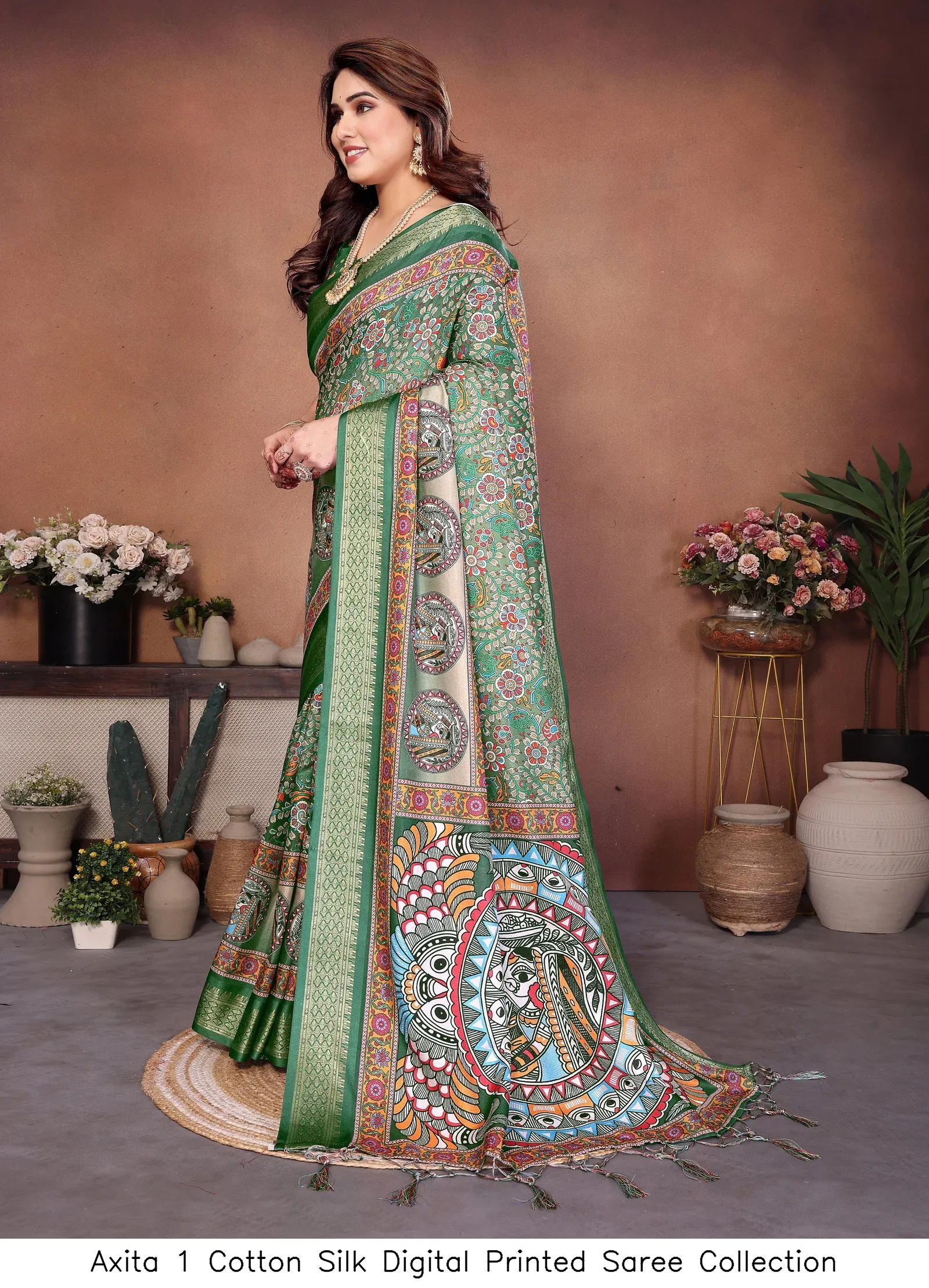 Axita 1 Cotton Silk Digital Printed Saree Collection - Image 8