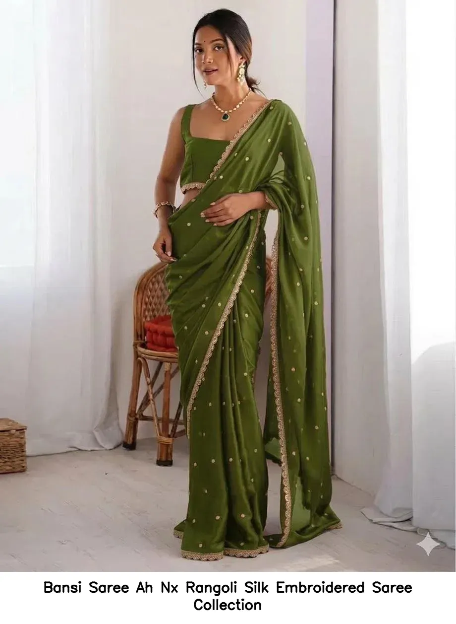 Bansi Saree Ah Nx Rangoli Silk Embroidered Saree Collection - Image 2