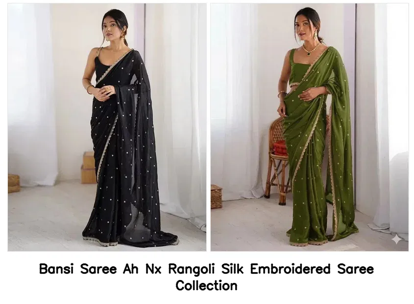 Bansi Saree Ah Nx Rangoli Silk Embroidered Saree Collection - Image 3