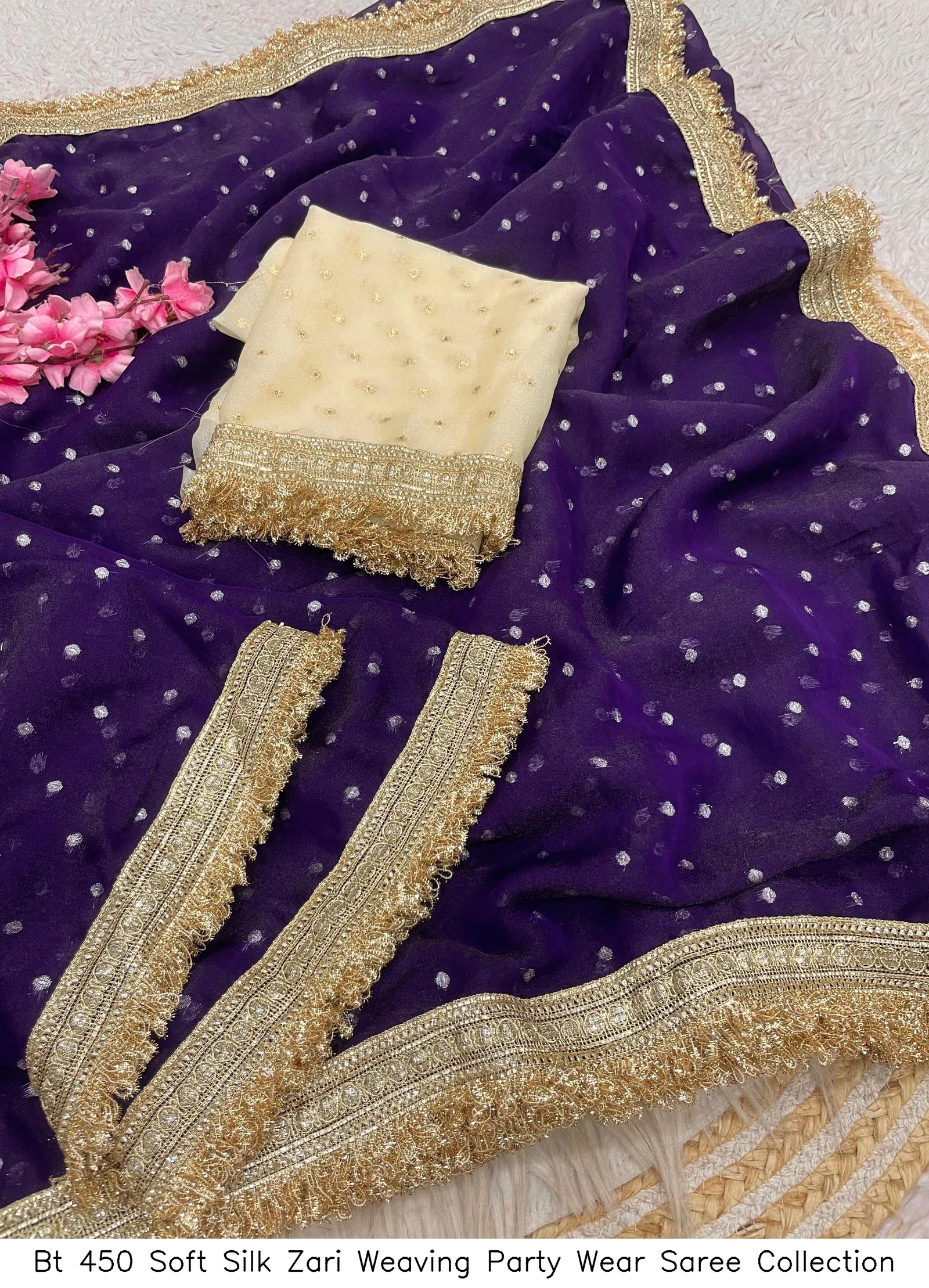 Bt 450 Soft Silk Zari Weaving Party Wear Saree Collection - Image 10