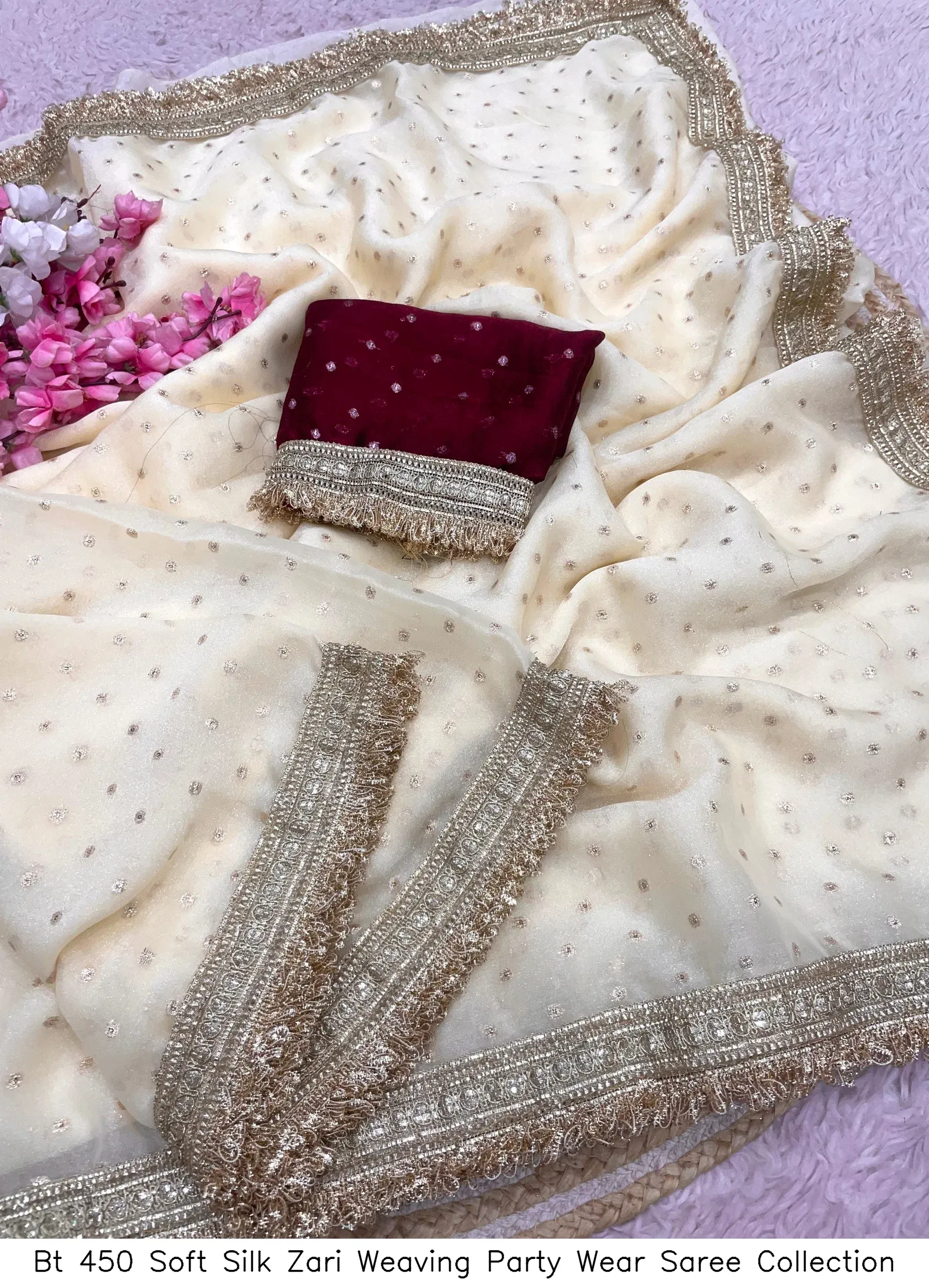 Bt 450 Soft Silk Zari Weaving Party Wear Saree Collection - Image 11