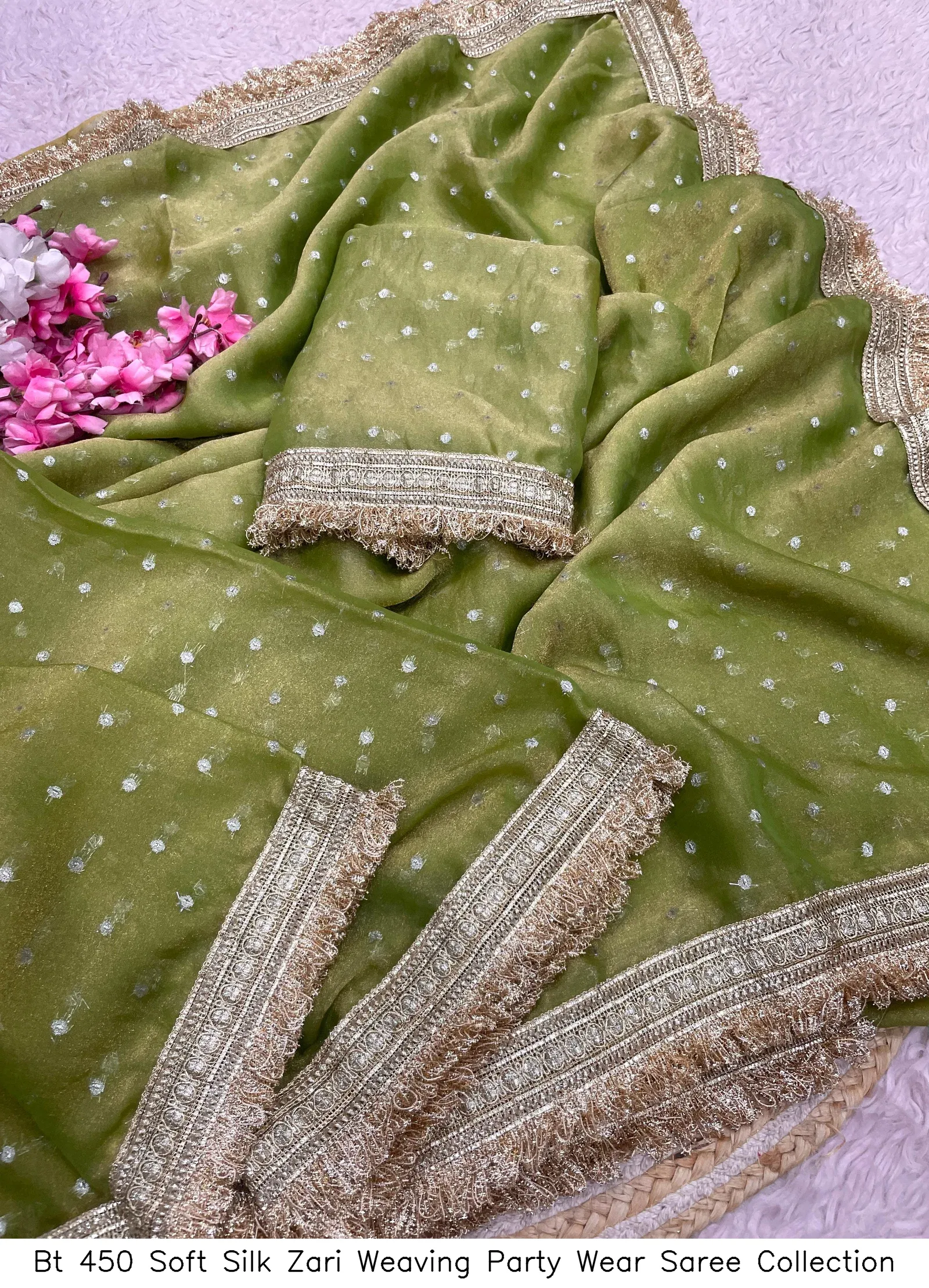 Bt 450 Soft Silk Zari Weaving Party Wear Saree Collection - Image 12