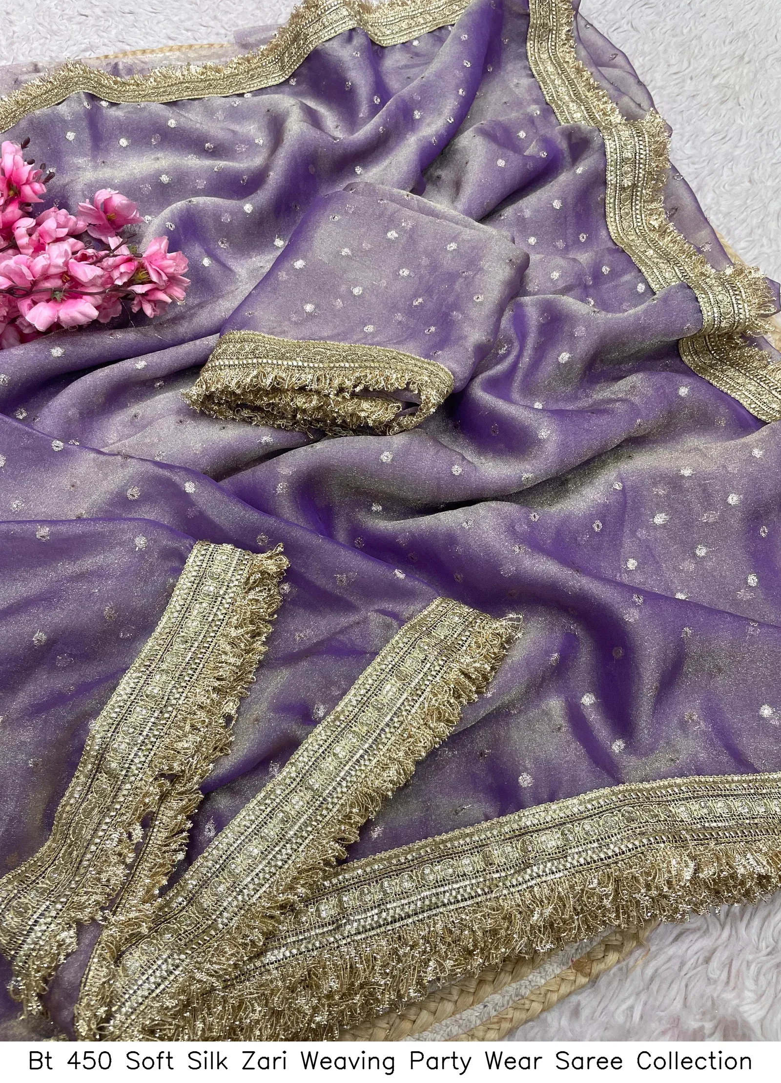 Bt 450 Soft Silk Zari Weaving Party Wear Saree Collection - Image 15