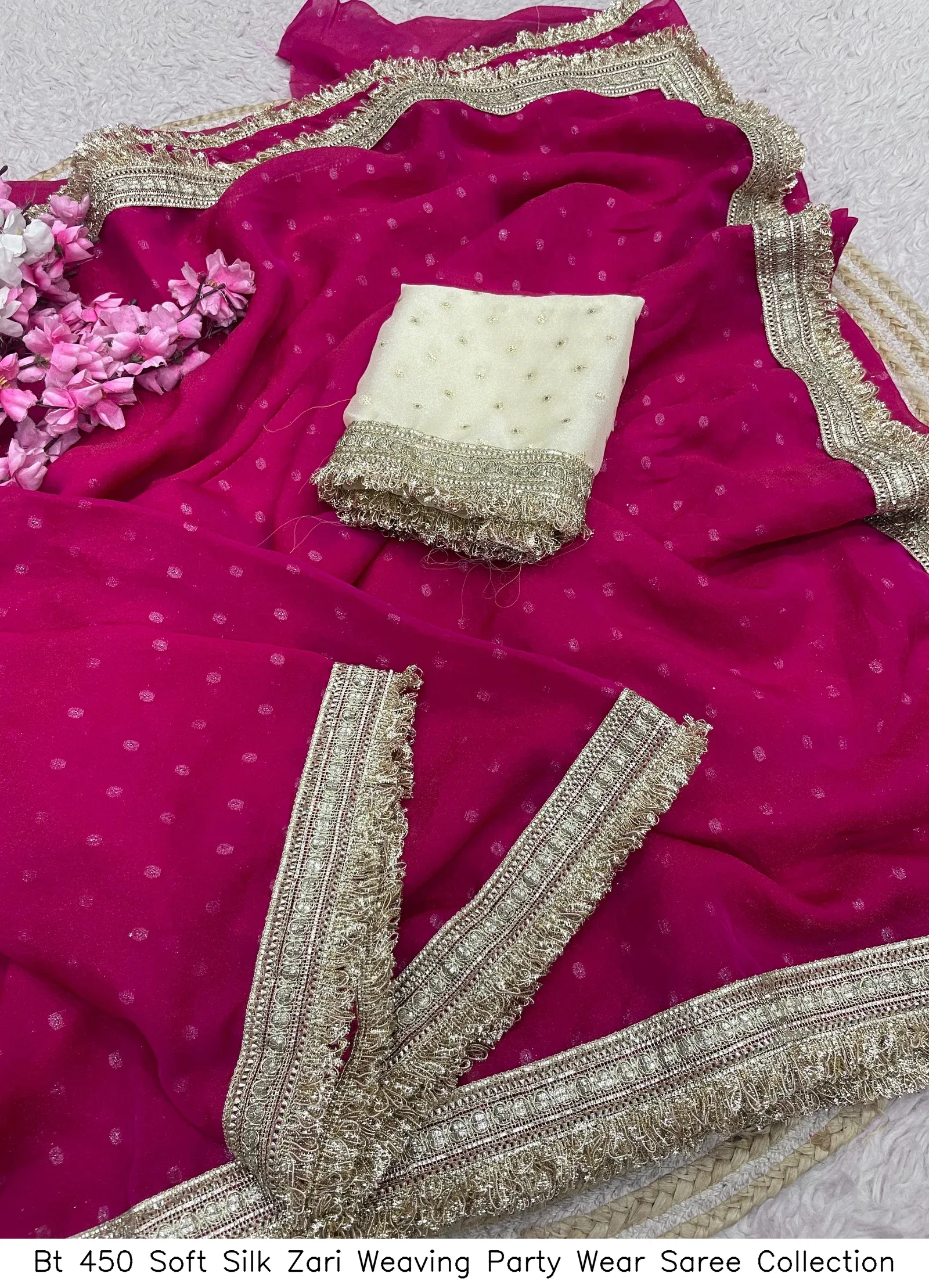 Bt 450 Soft Silk Zari Weaving Party Wear Saree Collection - Image 5