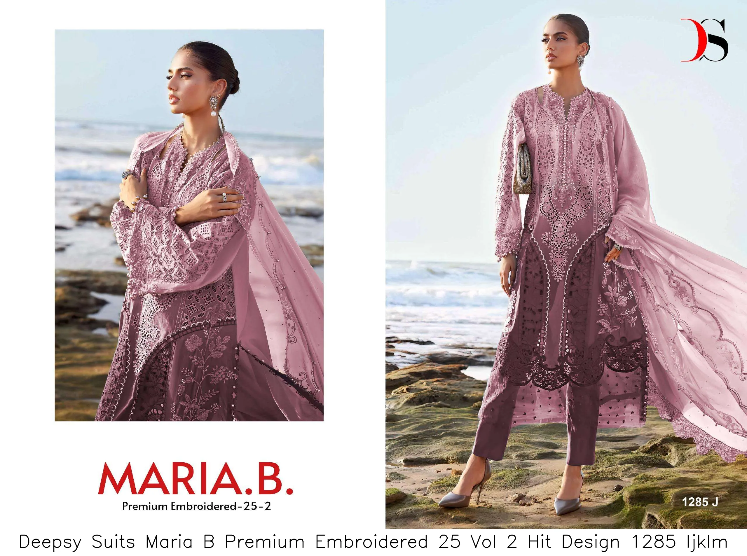 Deepsy Suits Maria B Premium Embroidered 25 Vol 2 Hit Design 1285 Ijklm - Image 4