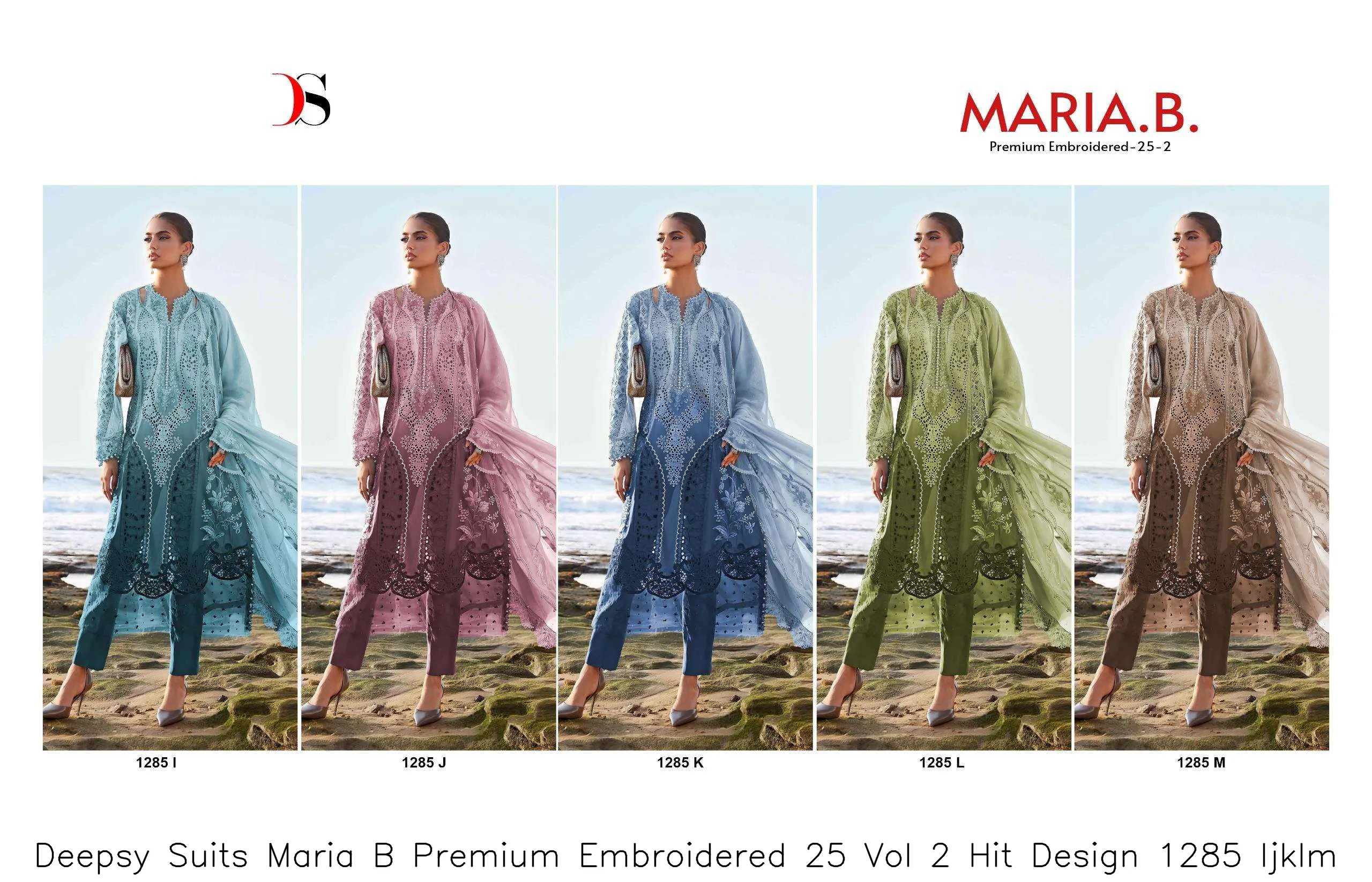 Deepsy Suits Maria B Premium Embroidered 25 Vol 2 Hit Design 1285 Ijklm - Image 6