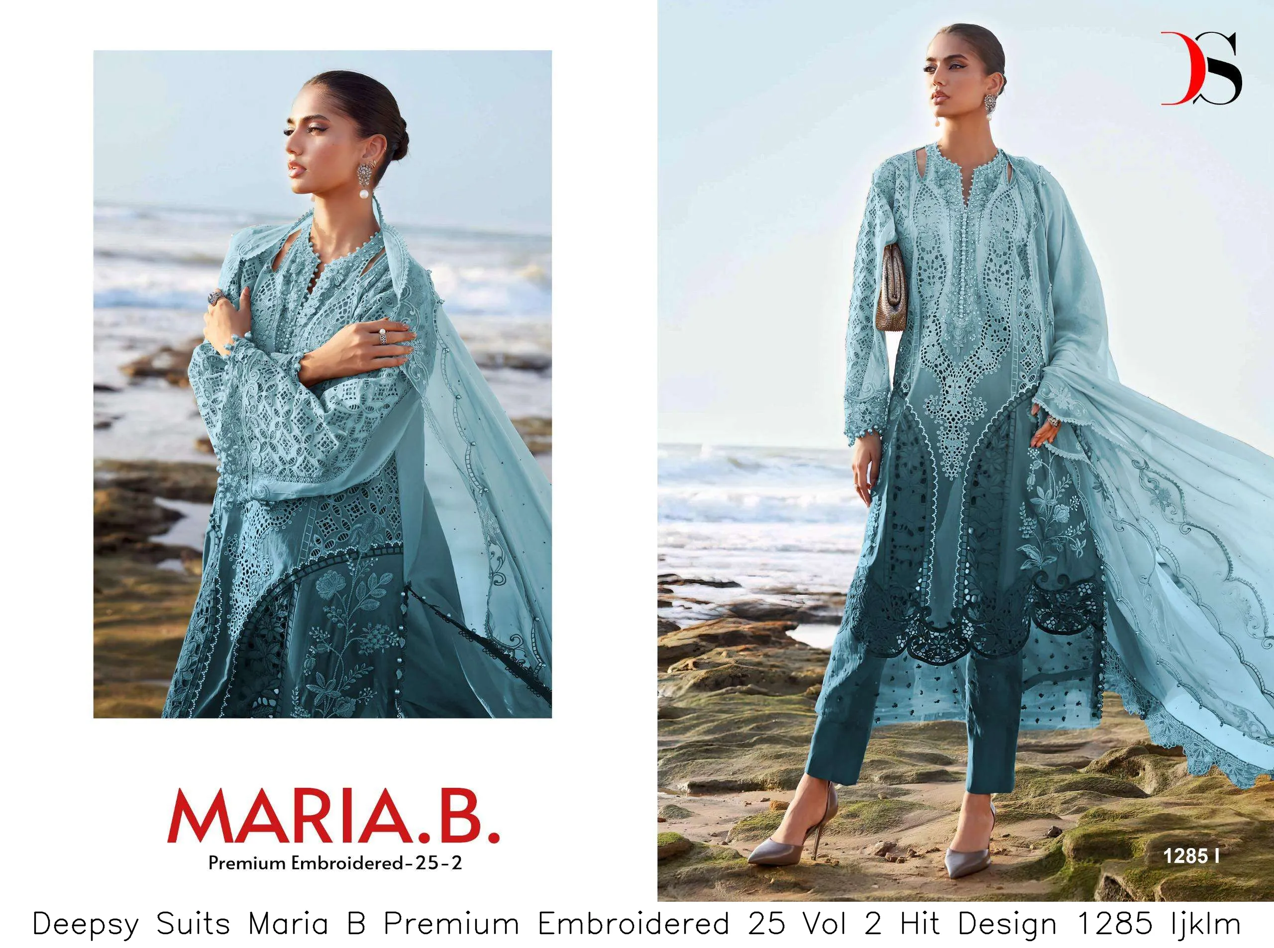 Deepsy Suits Maria B Premium Embroidered 25 Vol 2 Hit Design 1285 Ijklm - Image 7