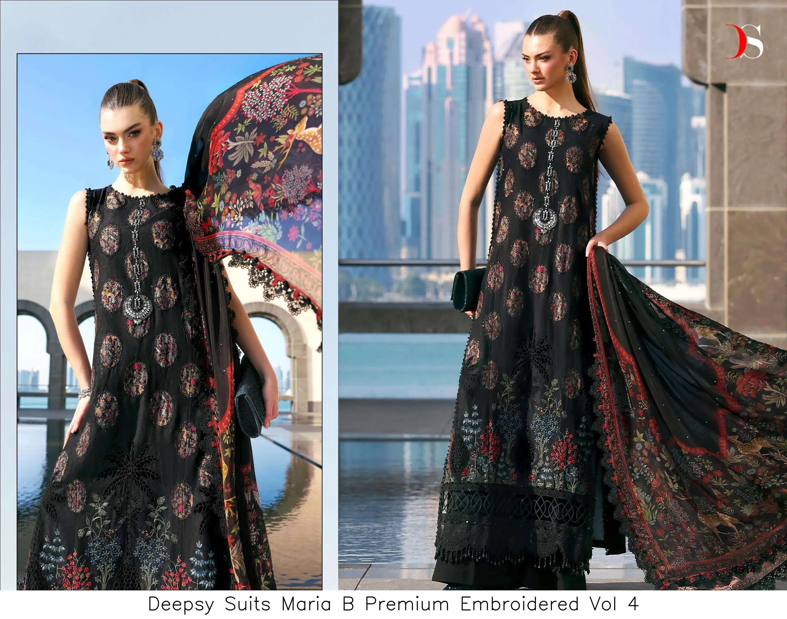 Deepsy Suits Maria B Premium Embroidered Vol 4 - Image 4