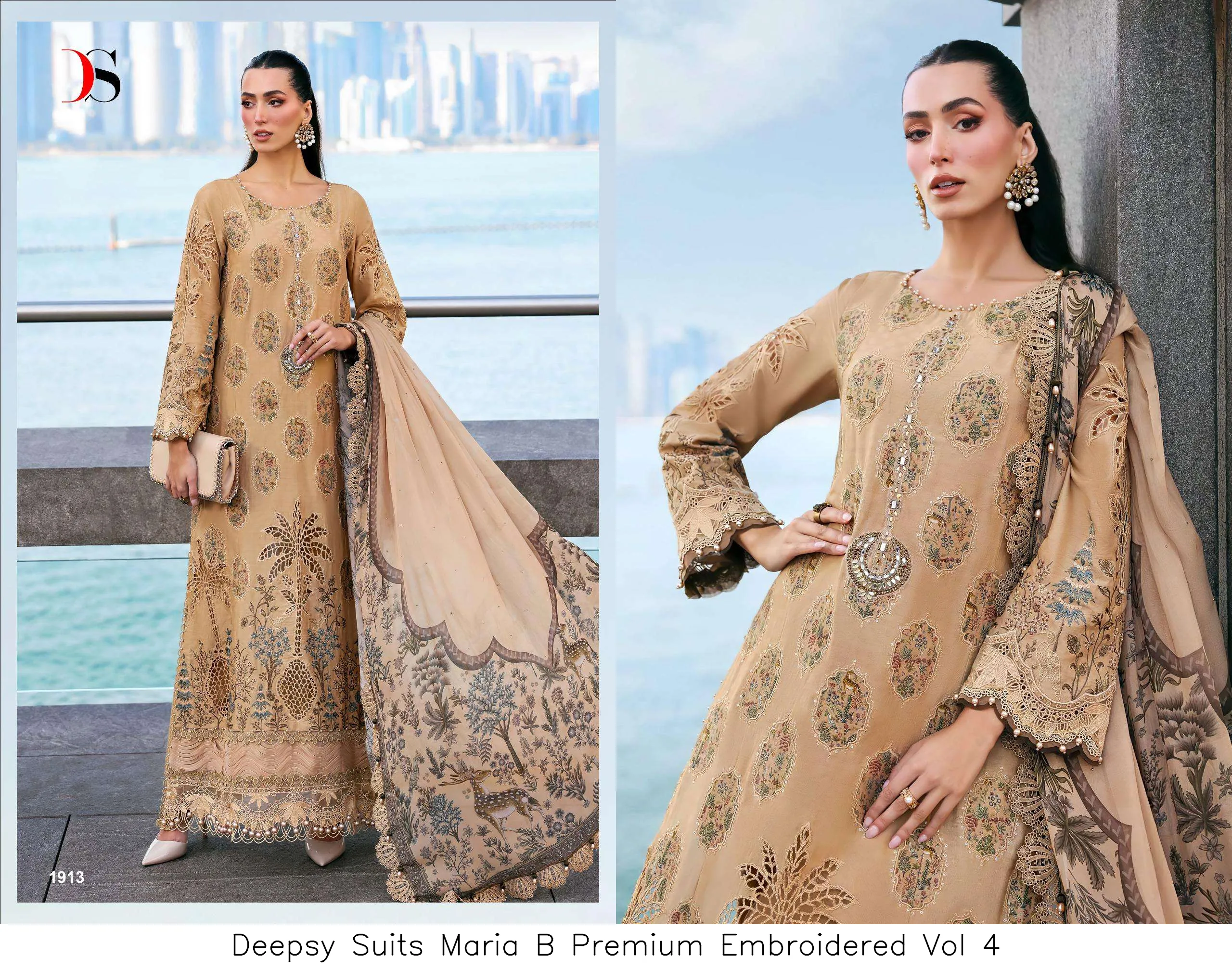 Deepsy Suits Maria B Premium Embroidered Vol 4 - Image 5