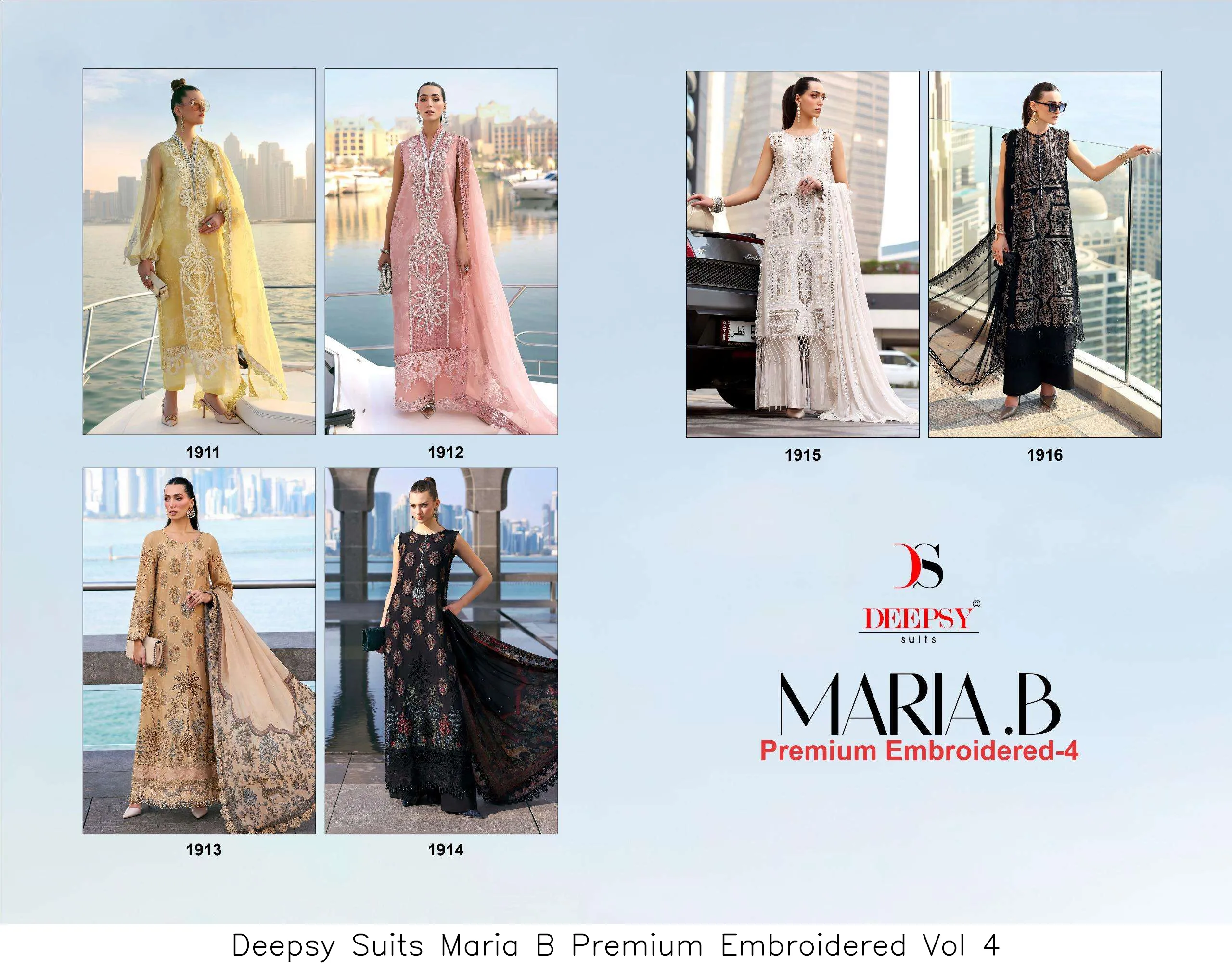 Deepsy Suits Maria B Premium Embroidered Vol 4 - Image 6