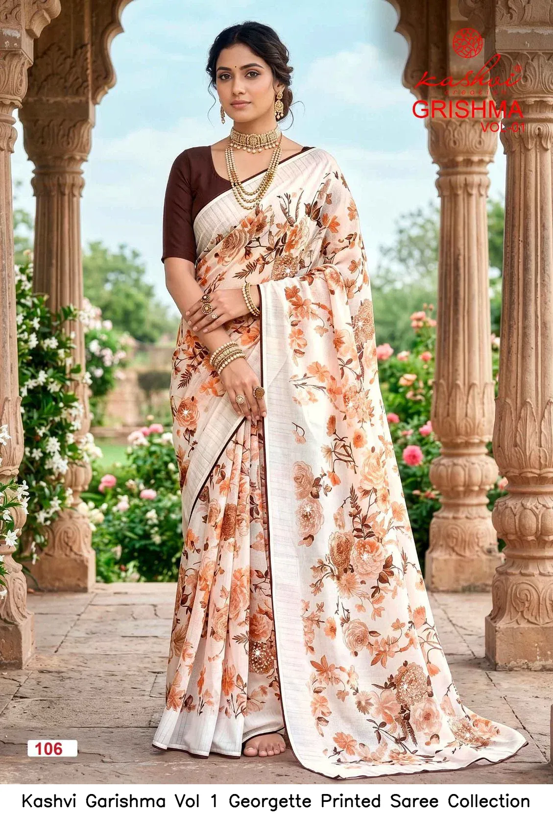 Kashvi Garishma Vol 1 Georgette Printed Saree Collection - Image 6