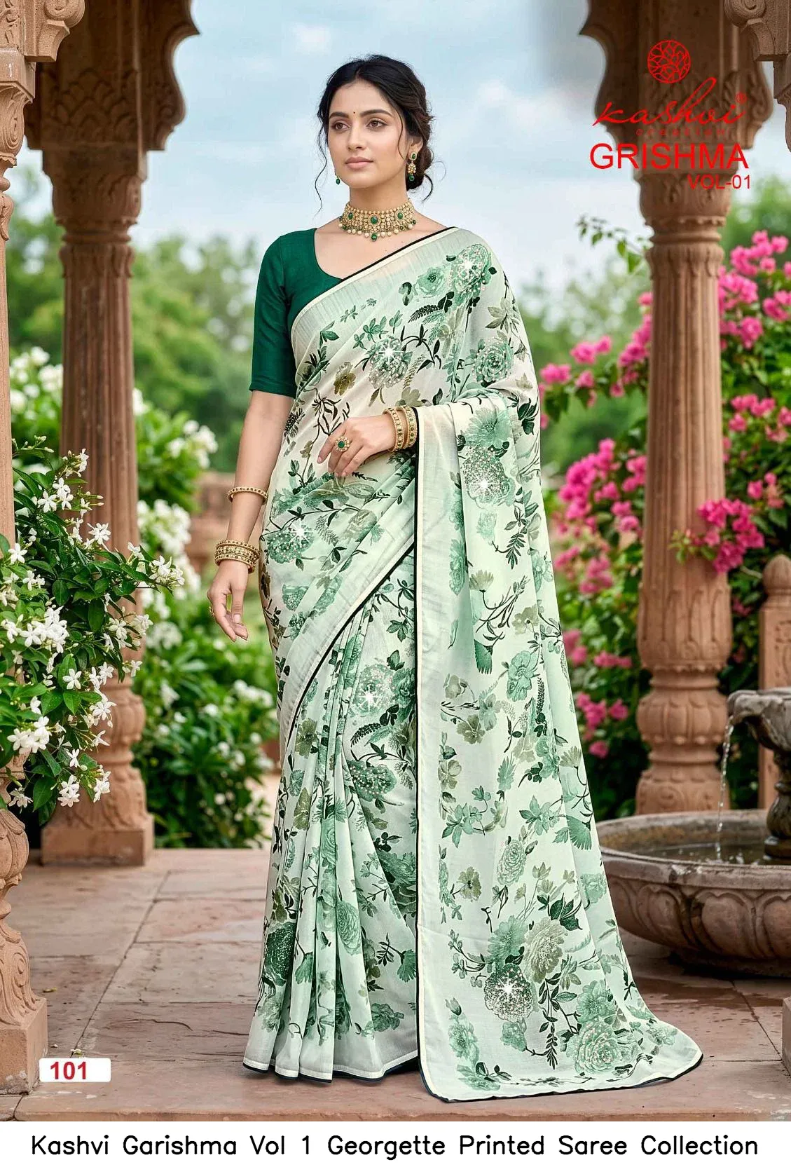 Kashvi Garishma Vol 1 Georgette Printed Saree Collection - Image 9