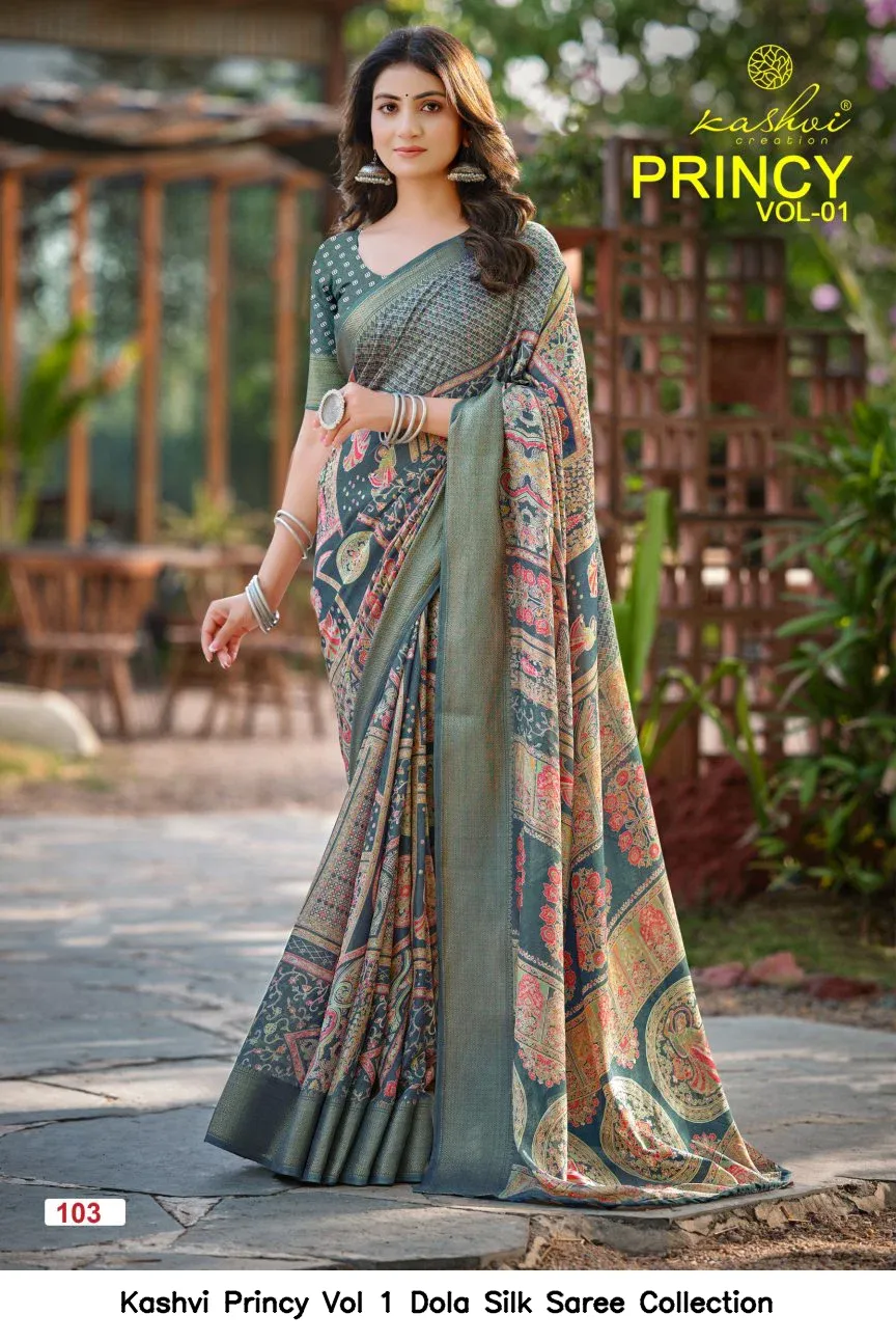 Kashvi Princy Vol 1 Dola Silk Saree Collection - Image 14