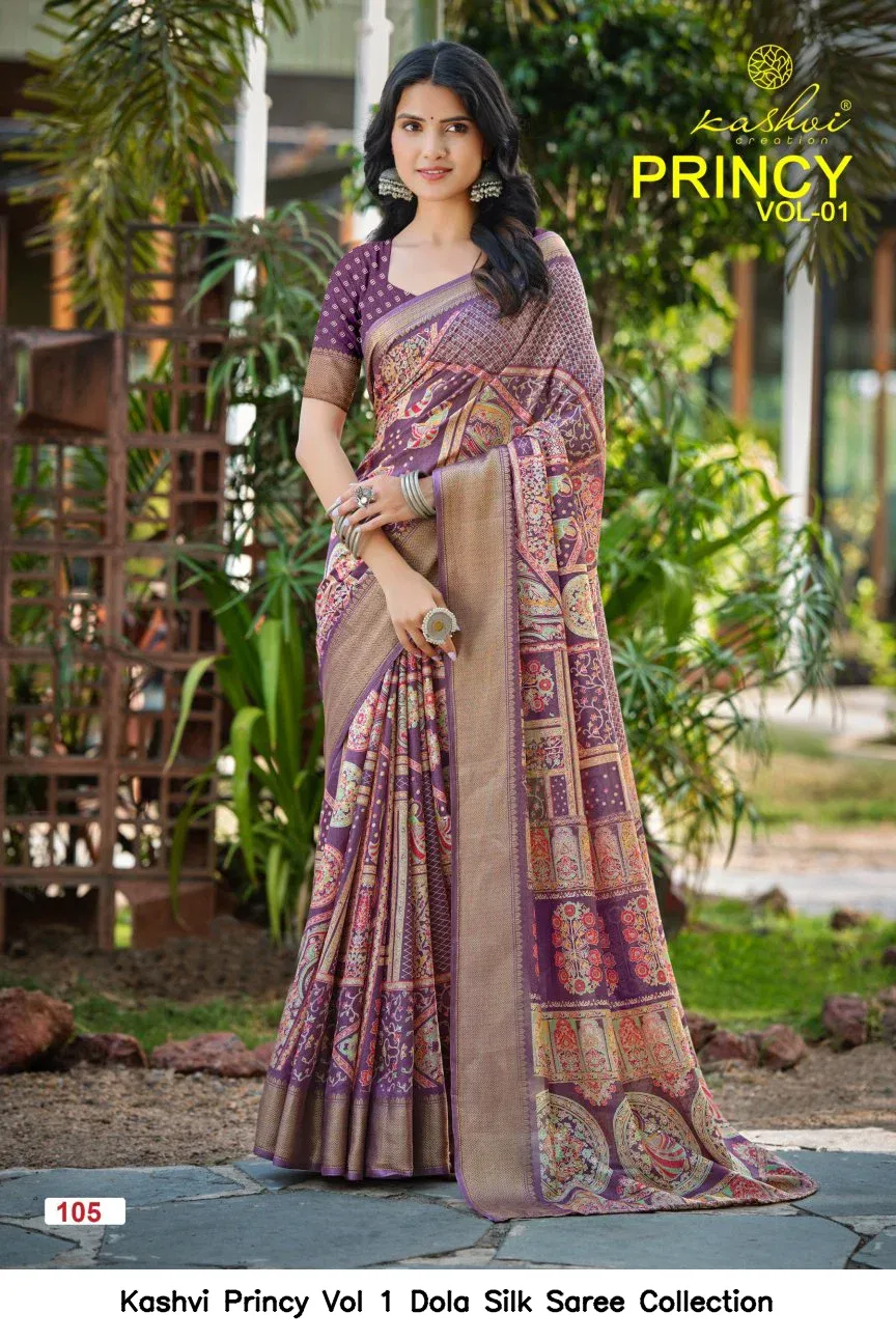 Kashvi Princy Vol 1 Dola Silk Saree Collection - Image 16