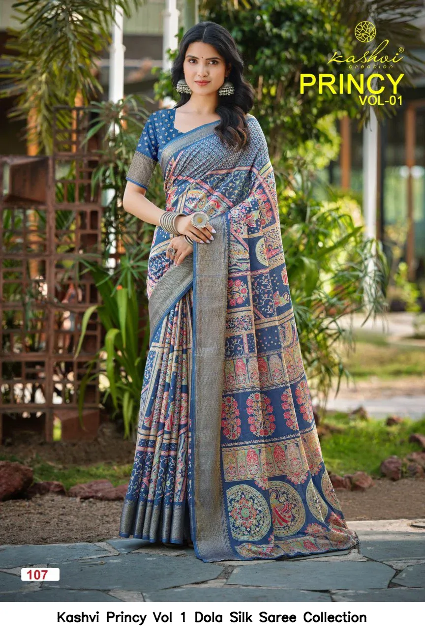 Kashvi Princy Vol 1 Dola Silk Saree Collection - Image 7