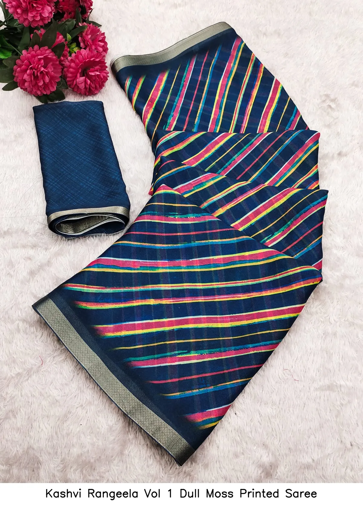 Kashvi Rangeela Vol 1 Dull Moss Printed Saree - Image 12