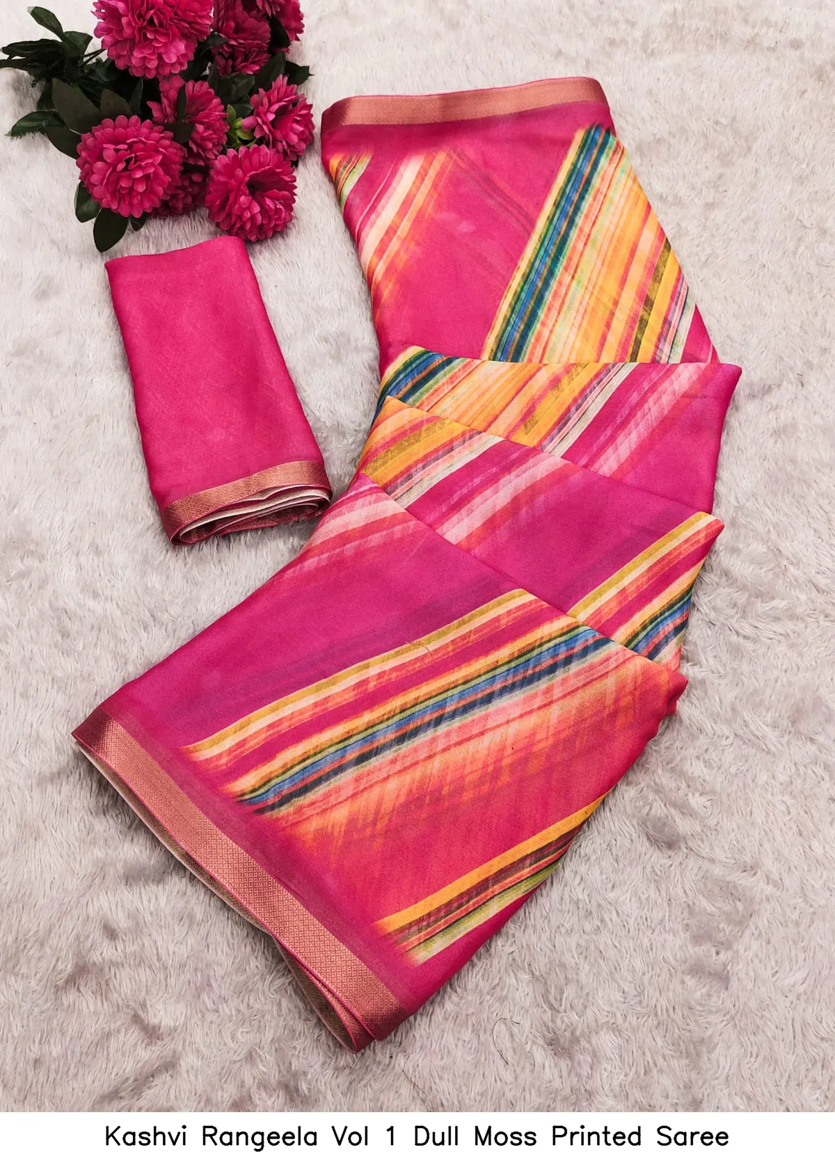 Kashvi Rangeela Vol 1 Dull Moss Printed Saree - Image 13