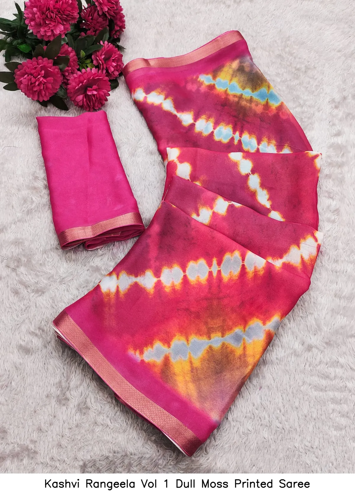 Kashvi Rangeela Vol 1 Dull Moss Printed Saree - Image 14