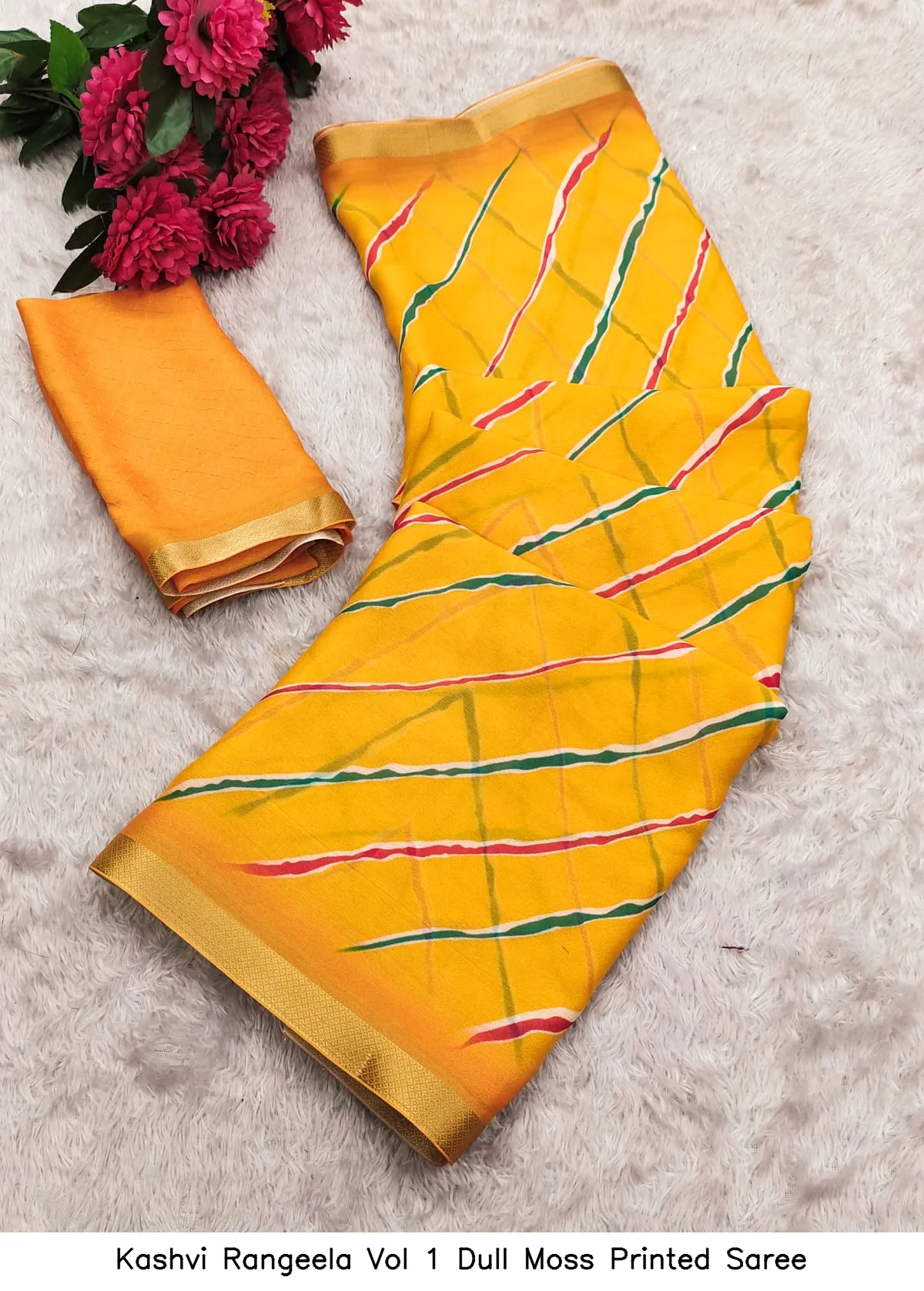 Kashvi Rangeela Vol 1 Dull Moss Printed Saree - Image 16