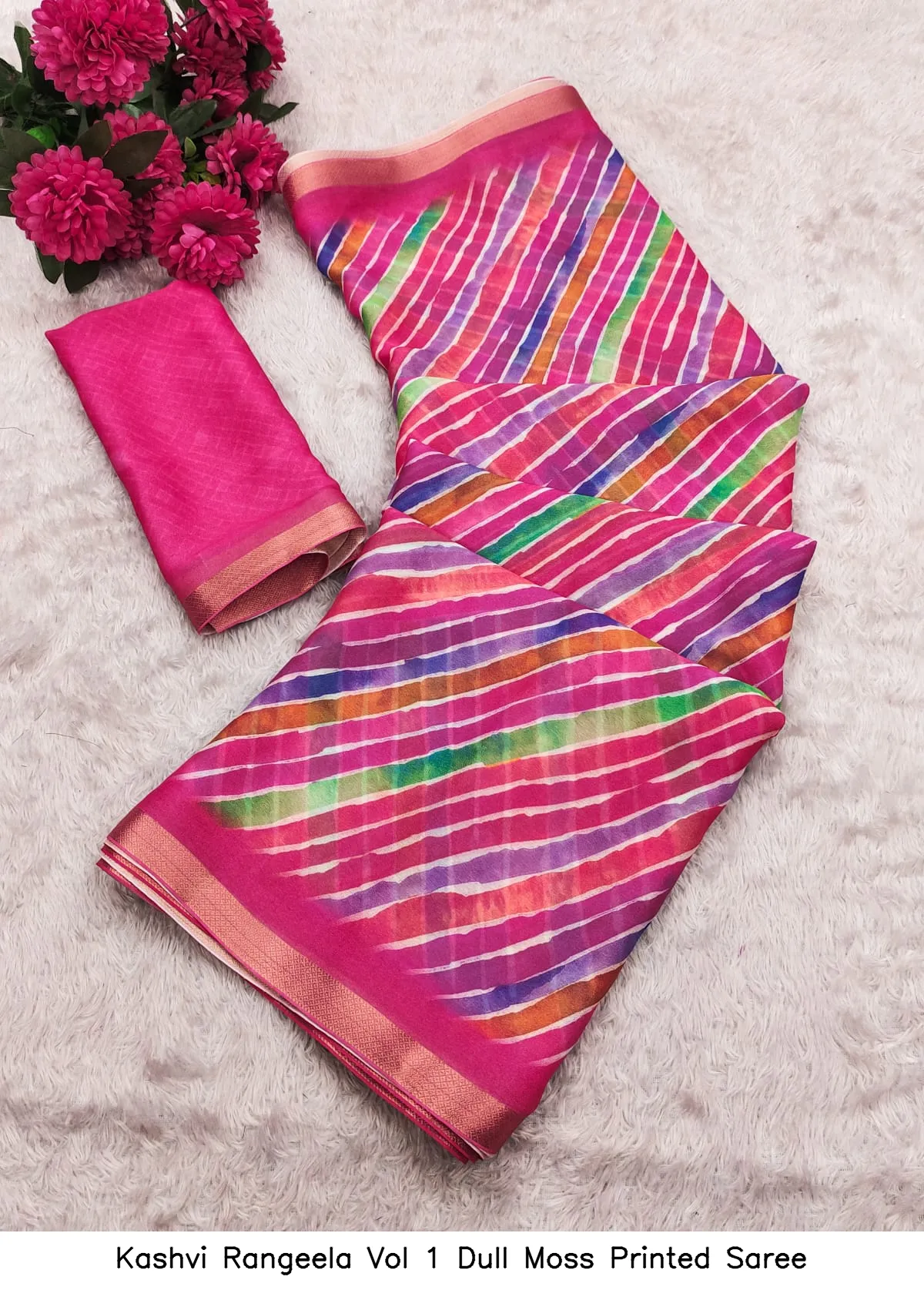 Kashvi Rangeela Vol 1 Dull Moss Printed Saree - Image 2