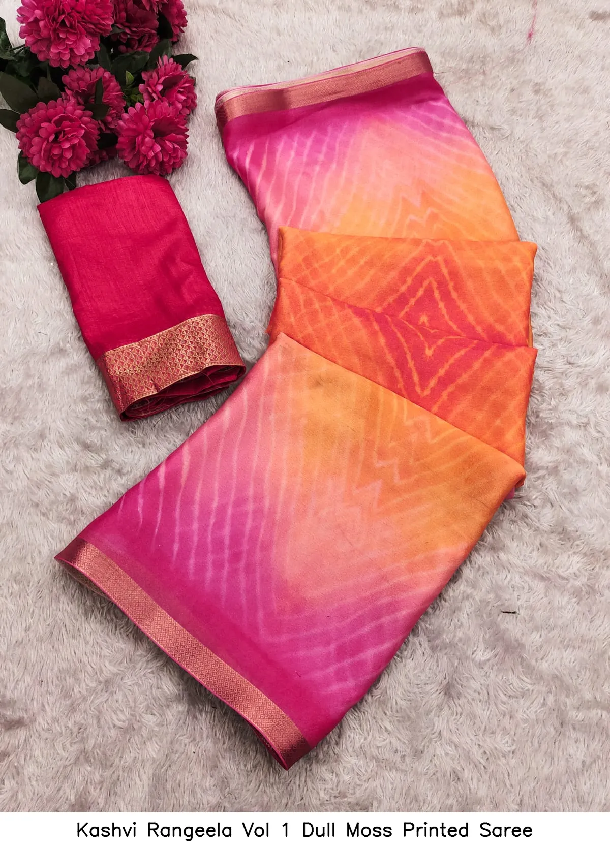 Kashvi Rangeela Vol 1 Dull Moss Printed Saree - Image 5