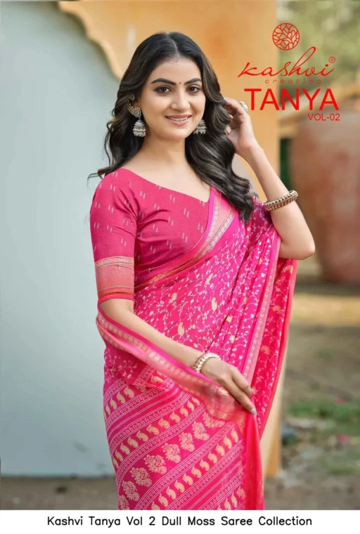Kashvi Tanya Vol 2 Dull Moss Saree Collection