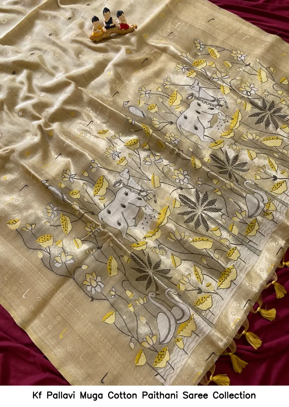Kf Pallavi Muga Cotton Paithani Saree Collection - Image 2