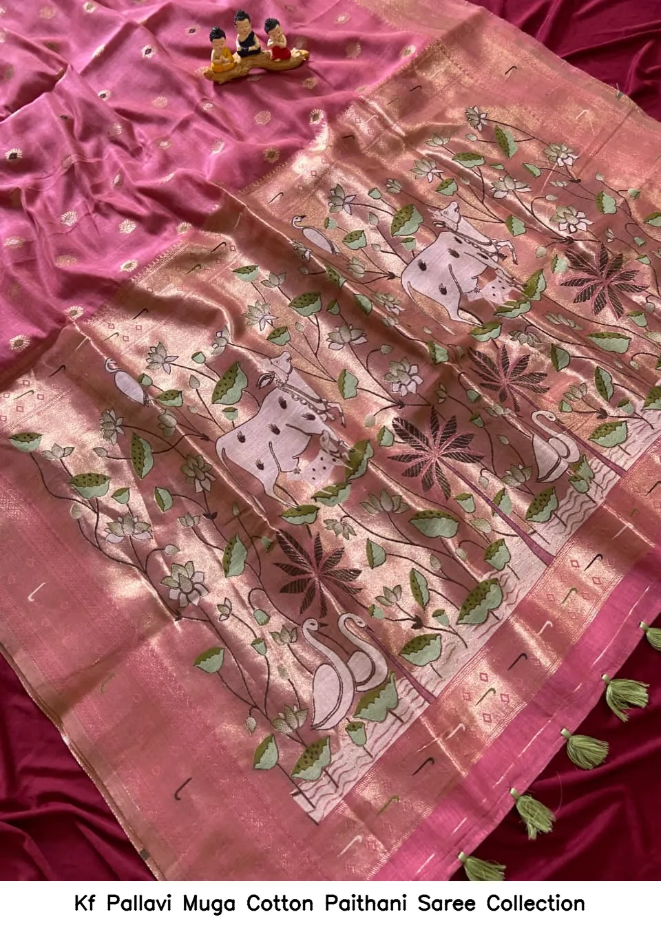 Kf Pallavi Muga Cotton Paithani Saree Collection - Image 3