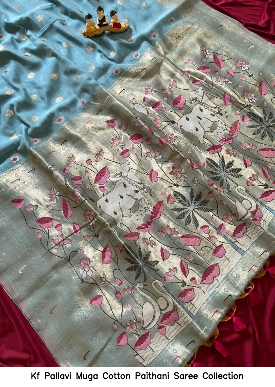 Kf Pallavi Muga Cotton Paithani Saree Collection - Image 4