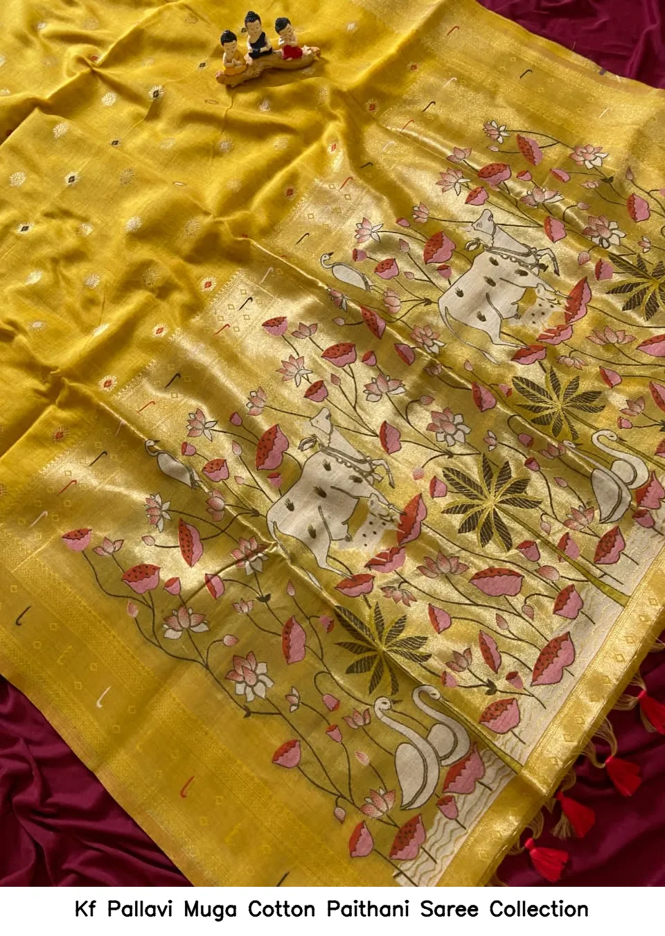 Kf Pallavi Muga Cotton Paithani Saree Collection - Image 6