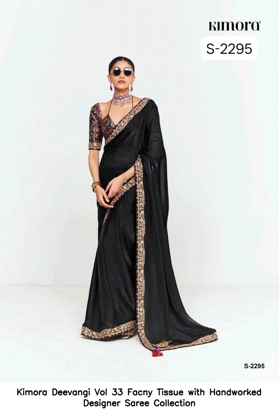 Kimora Deevangi Vol 33 Facny Tissue with Handworked Designer Saree Collection - Image 12