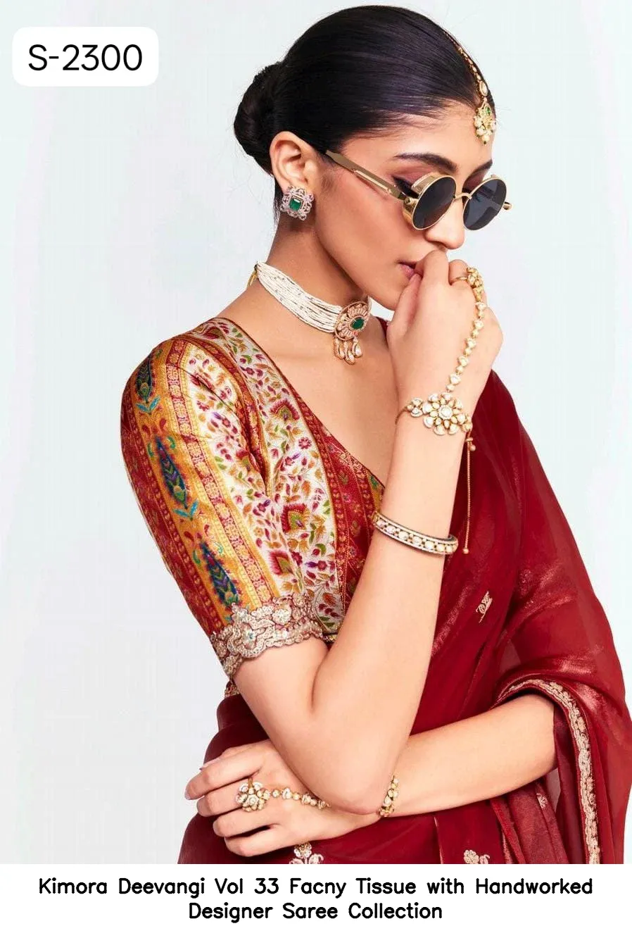 Kimora Deevangi Vol 33 Facny Tissue with Handworked Designer Saree Collection - Image 14
