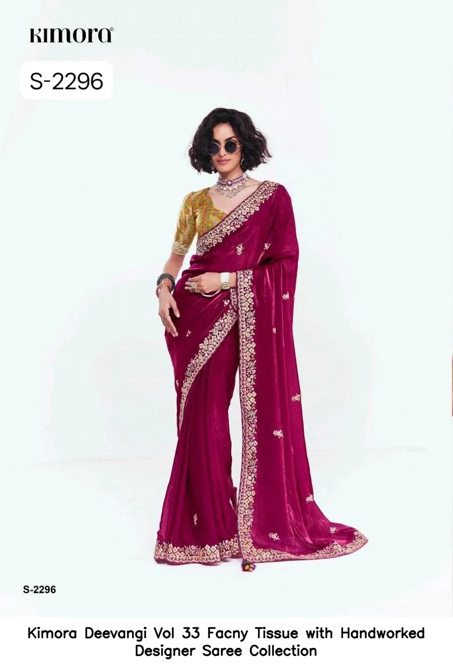 Kimora Deevangi Vol 33 Facny Tissue with Handworked Designer Saree Collection - Image 5