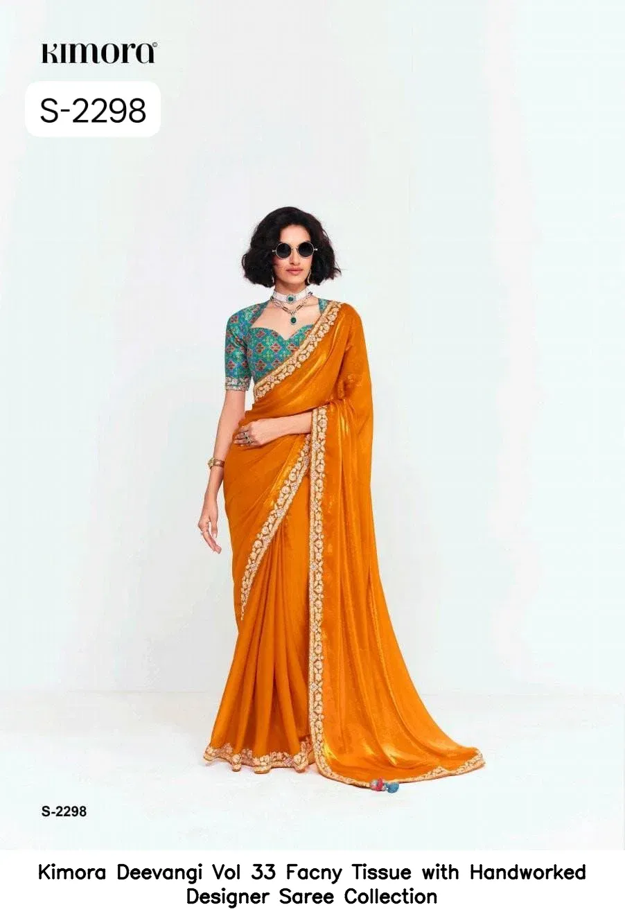 Kimora Deevangi Vol 33 Facny Tissue with Handworked Designer Saree Collection - Image 6