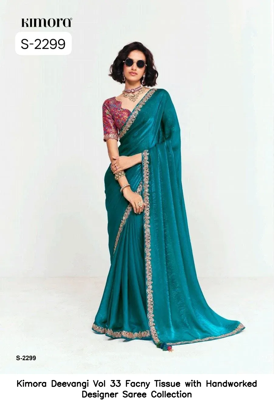 Kimora Deevangi Vol 33 Facny Tissue with Handworked Designer Saree Collection - Image 8