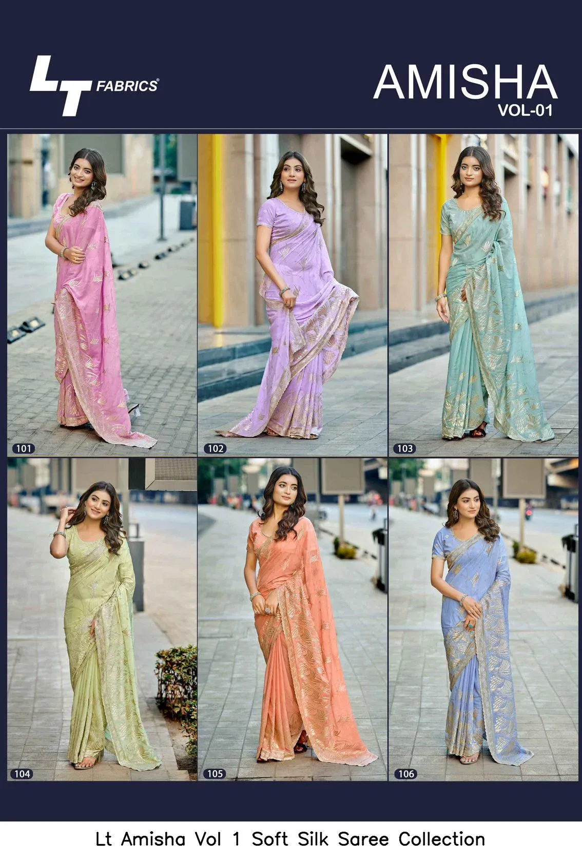 Lt Amisha Vol 1 Soft Silk Saree Collection - Image 8