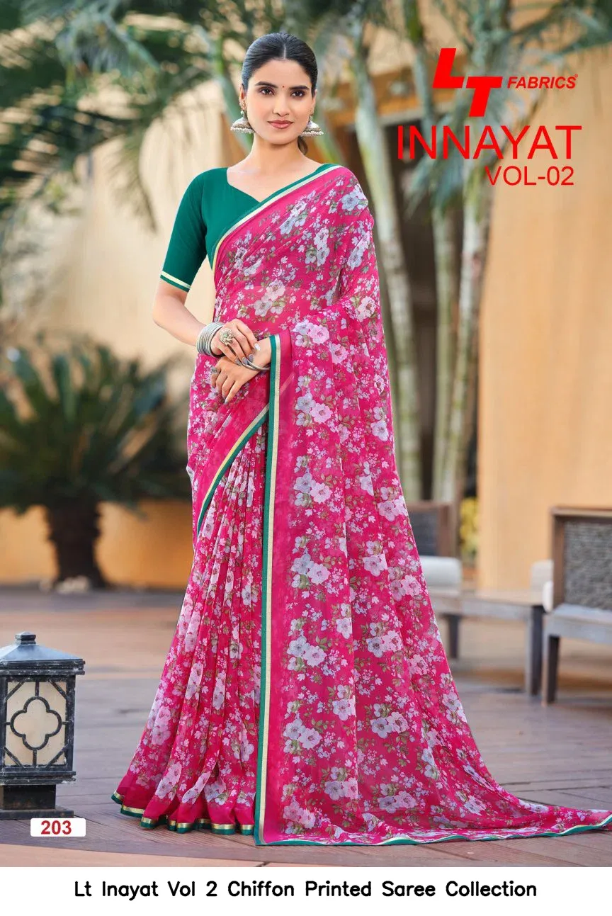Lt Inayat Vol 2 Chiffon Printed Saree Collection - Image 10