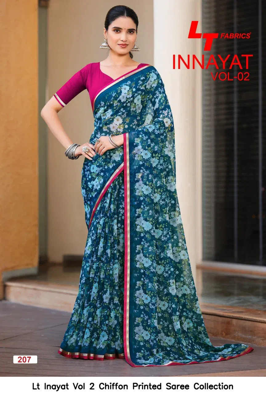 Lt Inayat Vol 2 Chiffon Printed Saree Collection - Image 2