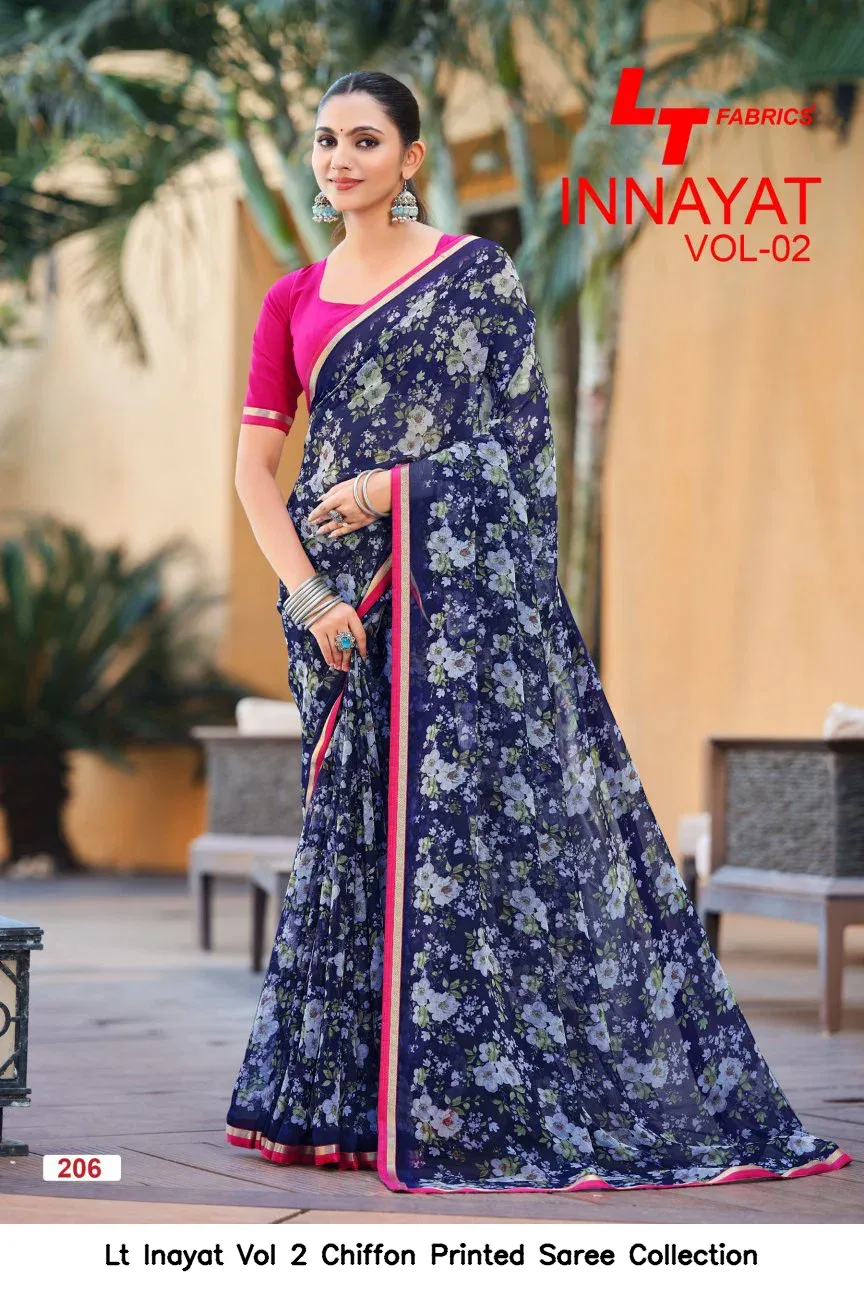 Lt Inayat Vol 2 Chiffon Printed Saree Collection - Image 3