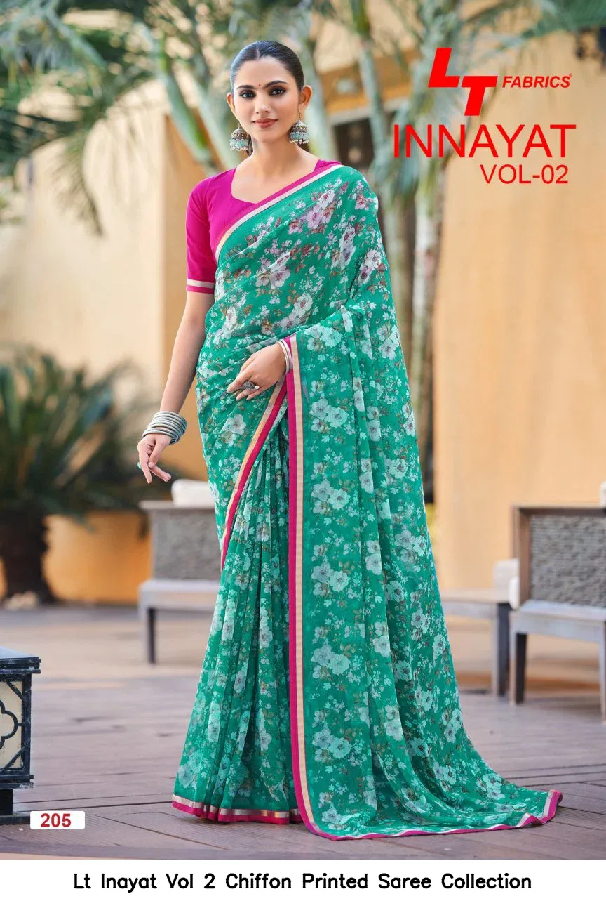 Lt Inayat Vol 2 Chiffon Printed Saree Collection - Image 4