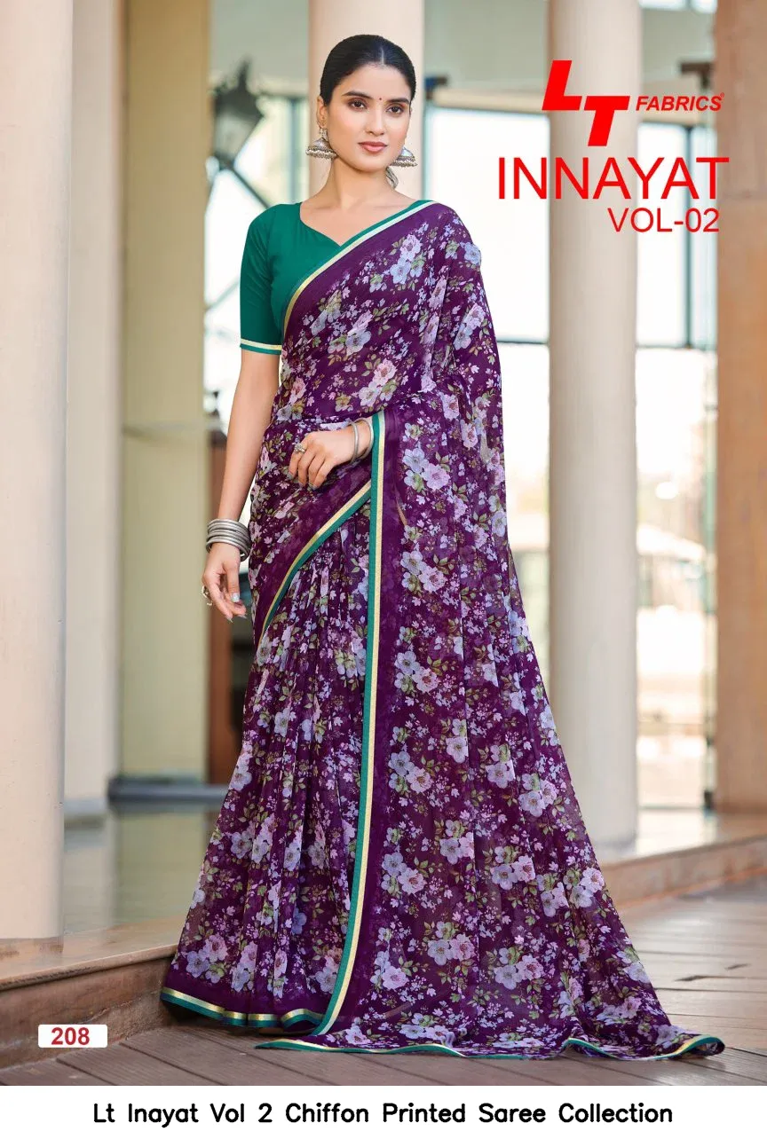 Lt Inayat Vol 2 Chiffon Printed Saree Collection - Image 5