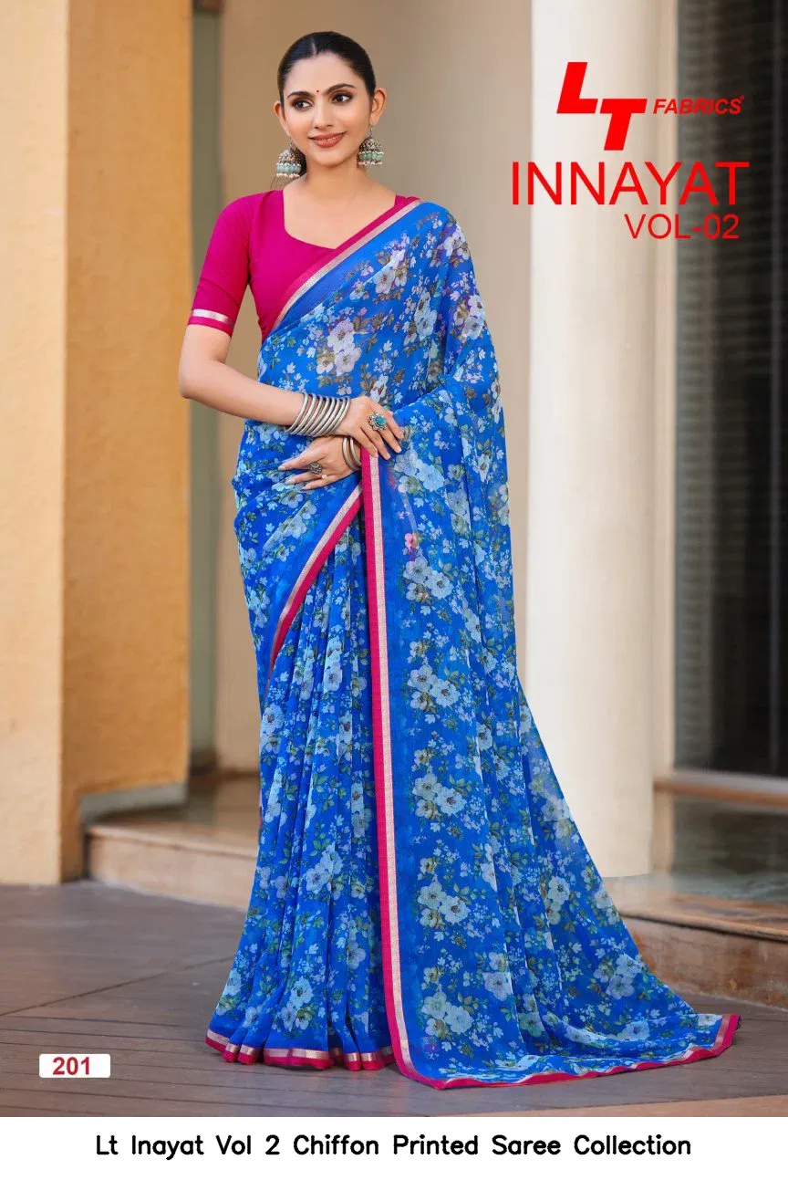 Lt Inayat Vol 2 Chiffon Printed Saree Collection - Image 6