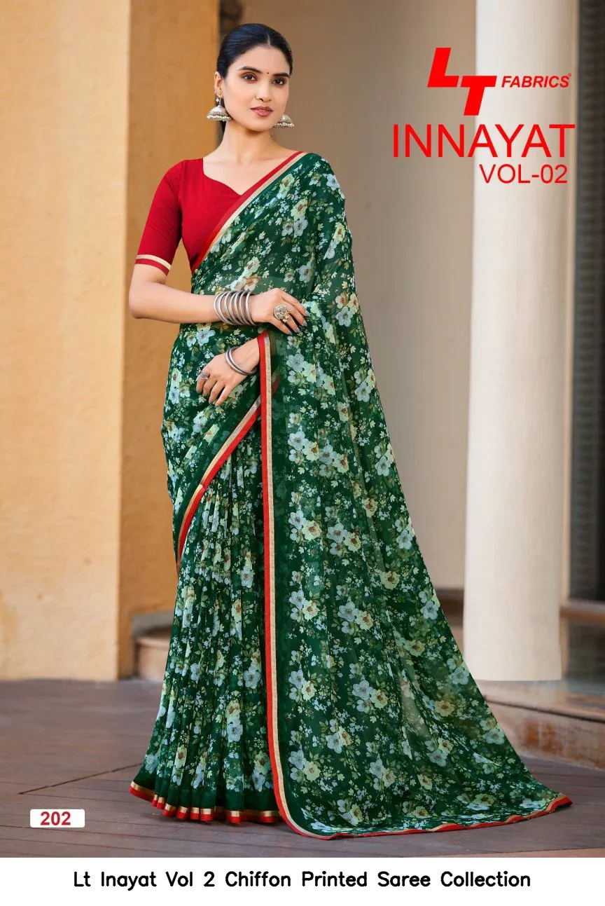 Lt Inayat Vol 2 Chiffon Printed Saree Collection - Image 8