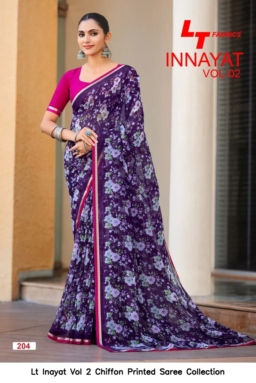 Lt Inayat Vol 2 Chiffon Printed Saree Collection - Image 9