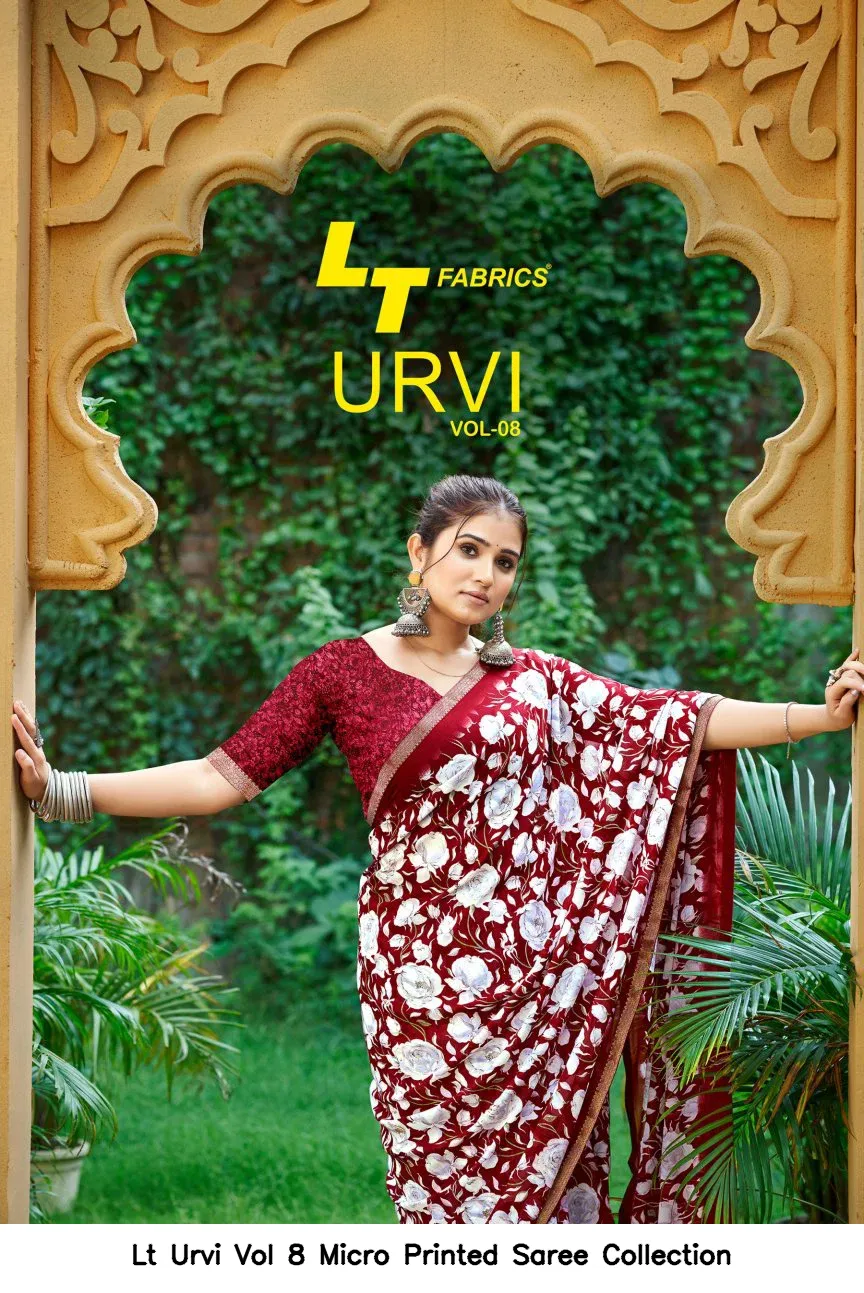 Lt Urvi Vol 8 Micro Printed Saree Collection