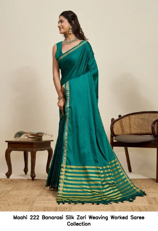 Maahi 222 Banarasi Silk Zari Weaving Worked Saree Collection