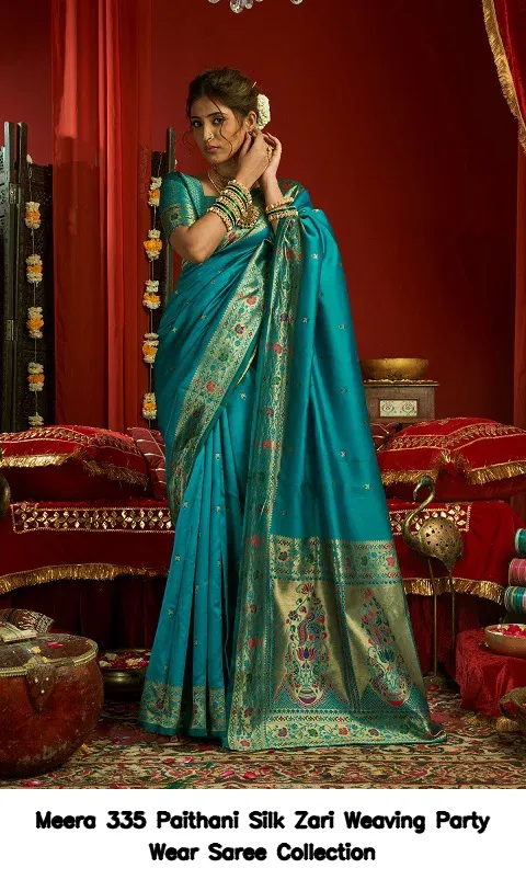 Meera 335 Paithani Silk Zari Weaving Party Wear Saree Collection