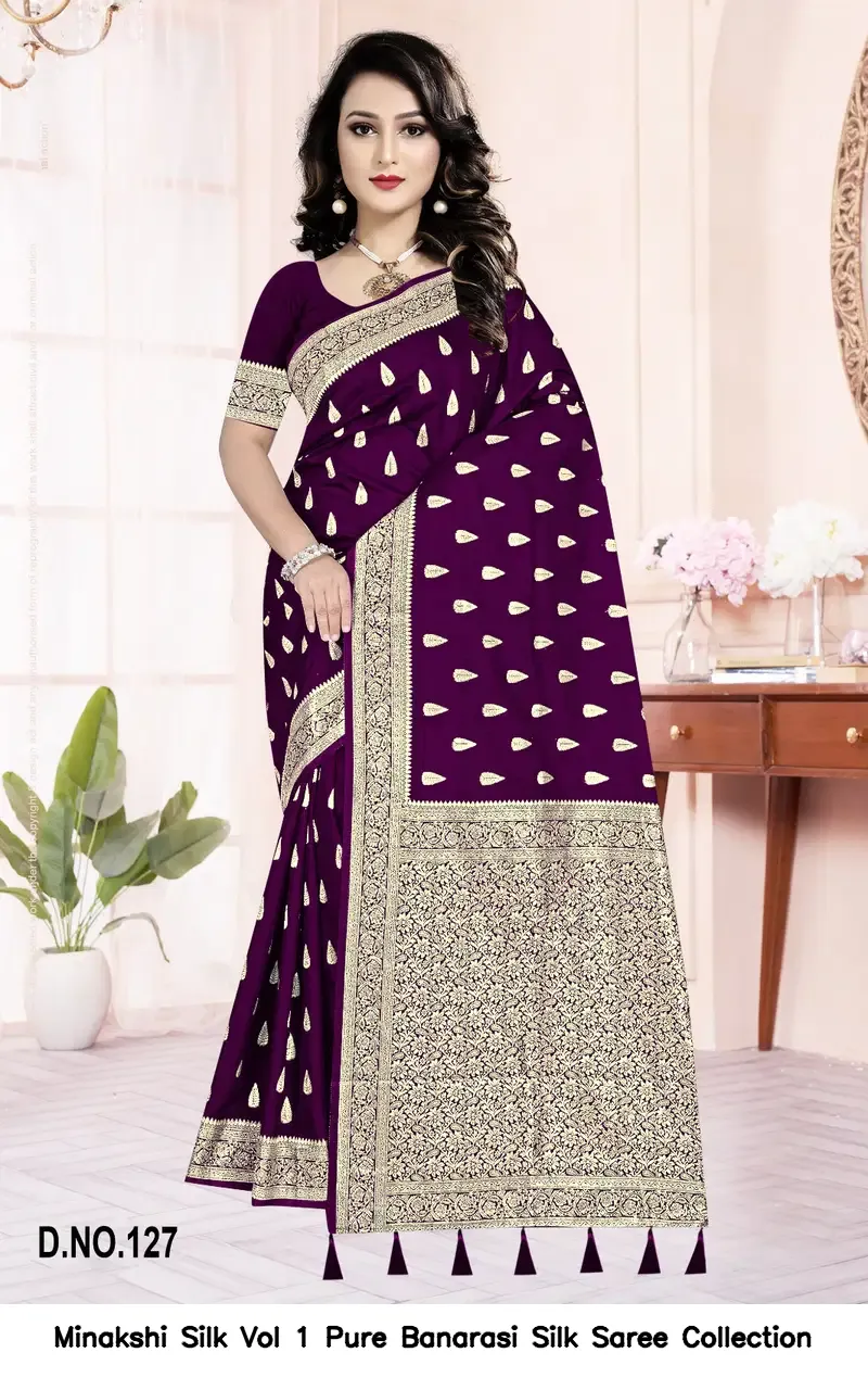 Minakshi Silk Vol 1 Pure Banarasi Silk Saree Collection - Image 2